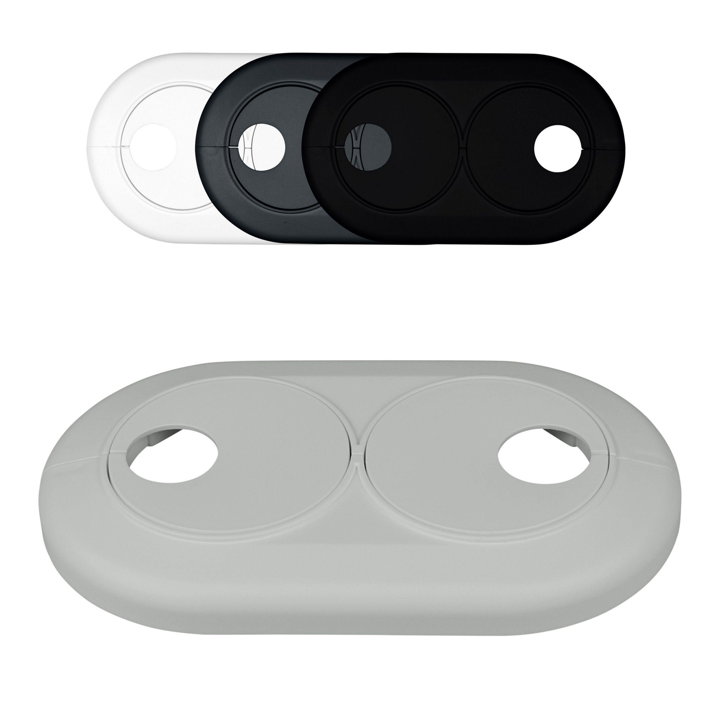 FUX Heizungsverkleidung Doppel Heizungsrohr Rosette, Rohrabstand variabel, günstig online kaufen