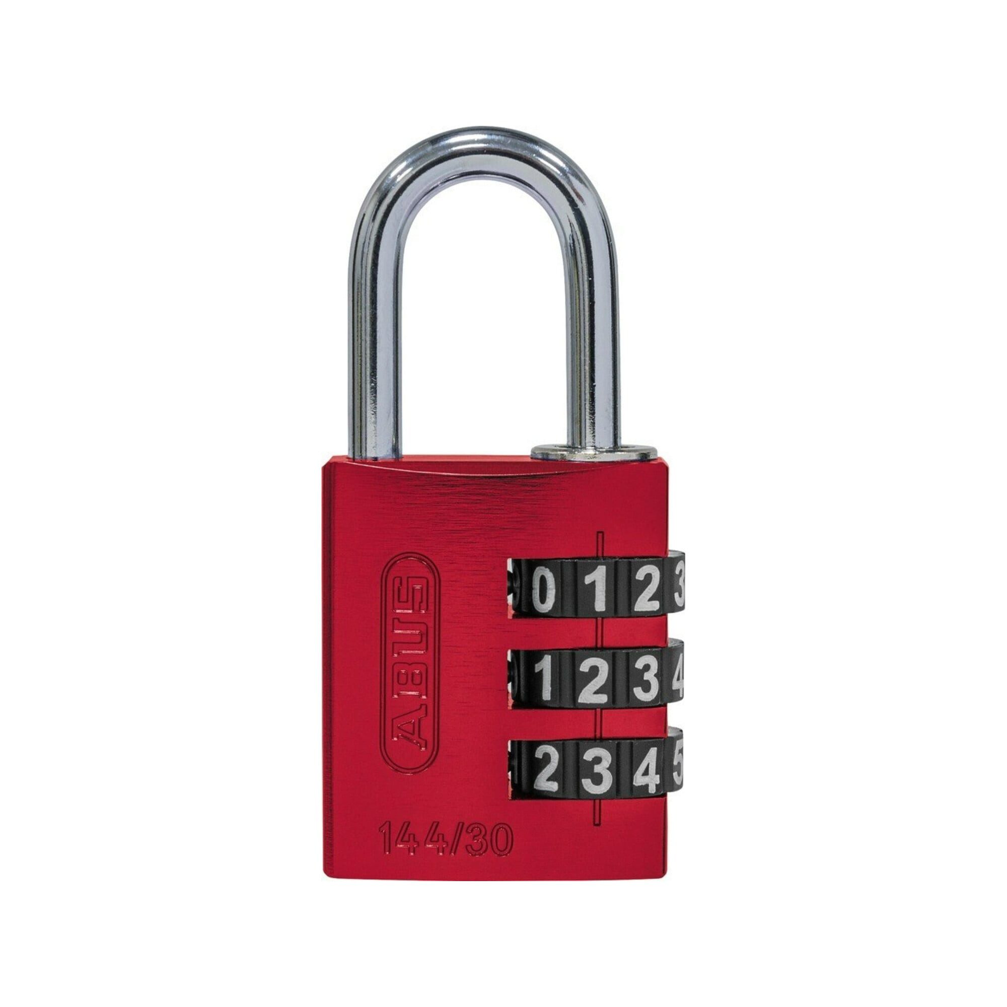 ABUS Zylinder ABUS Zahlen-Vorhangschloss 144/30 Lock-Tag Aluminium, rot