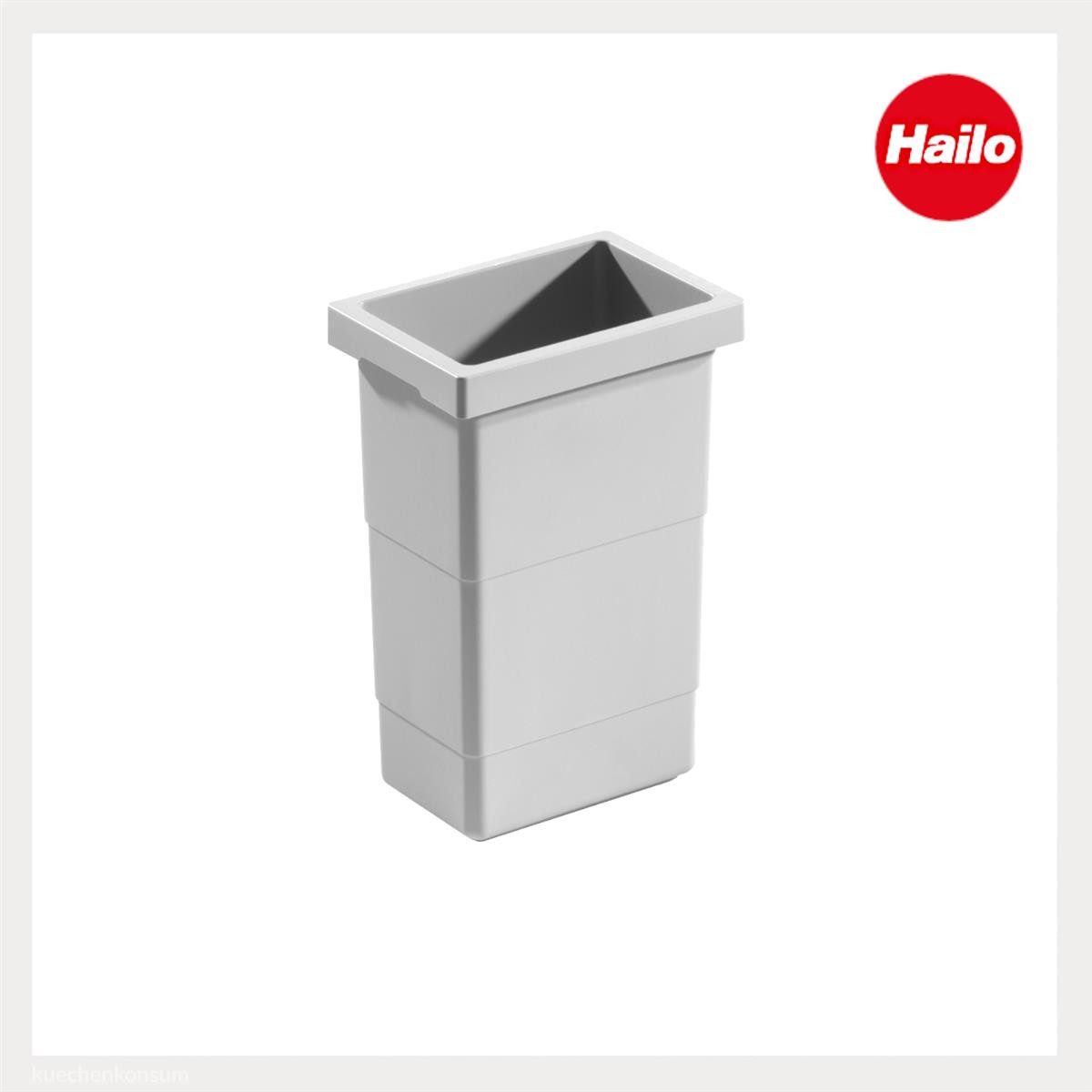 Hailo Einbaumülleimer Hailo Inneneimer 1102429 hellgrau 2,5 Liter 155 x 110 x 220 mm