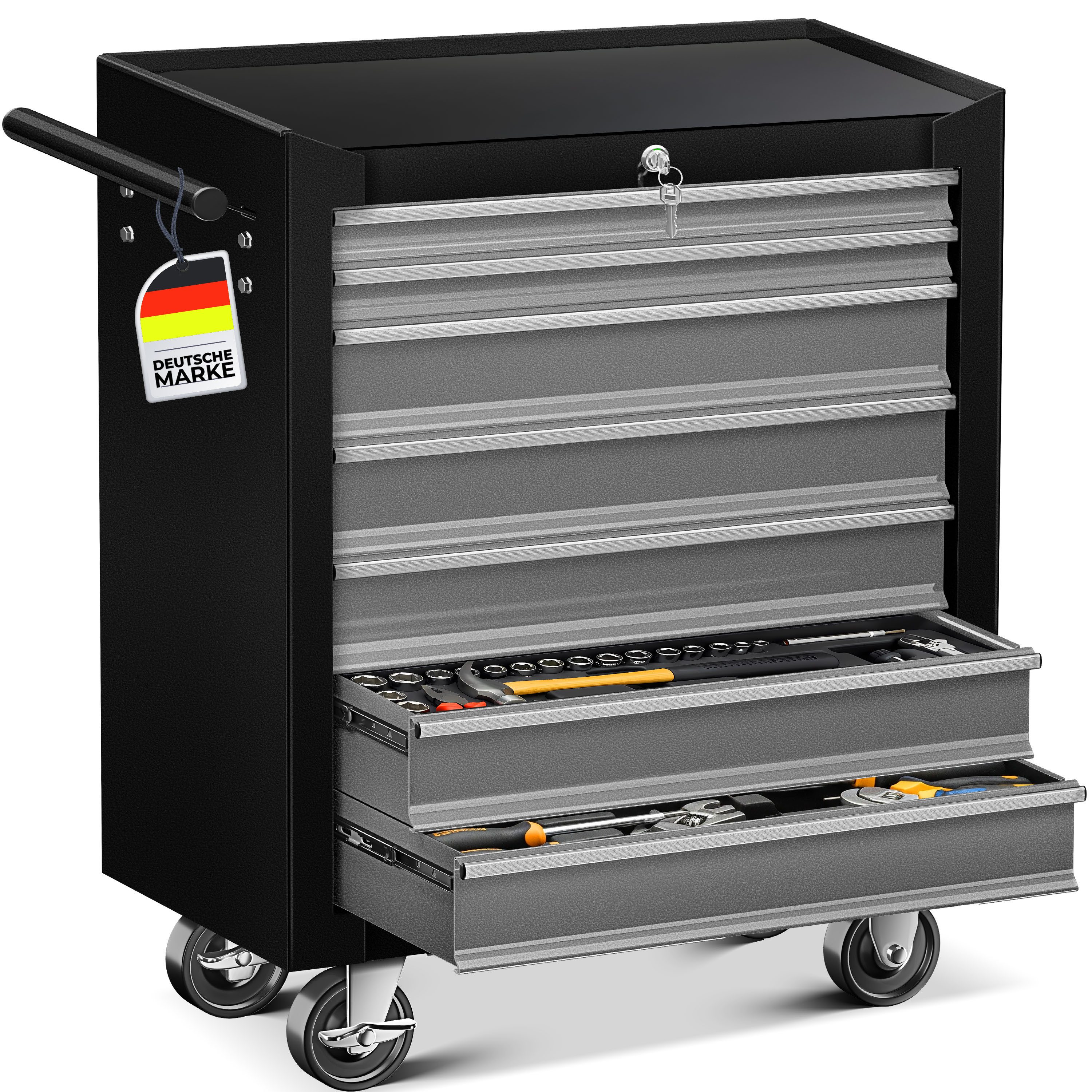 MASKO Werkstattwagen Profi Werkzeugwagen mit 7 Schubladen, abschließbar, ma günstig online kaufen