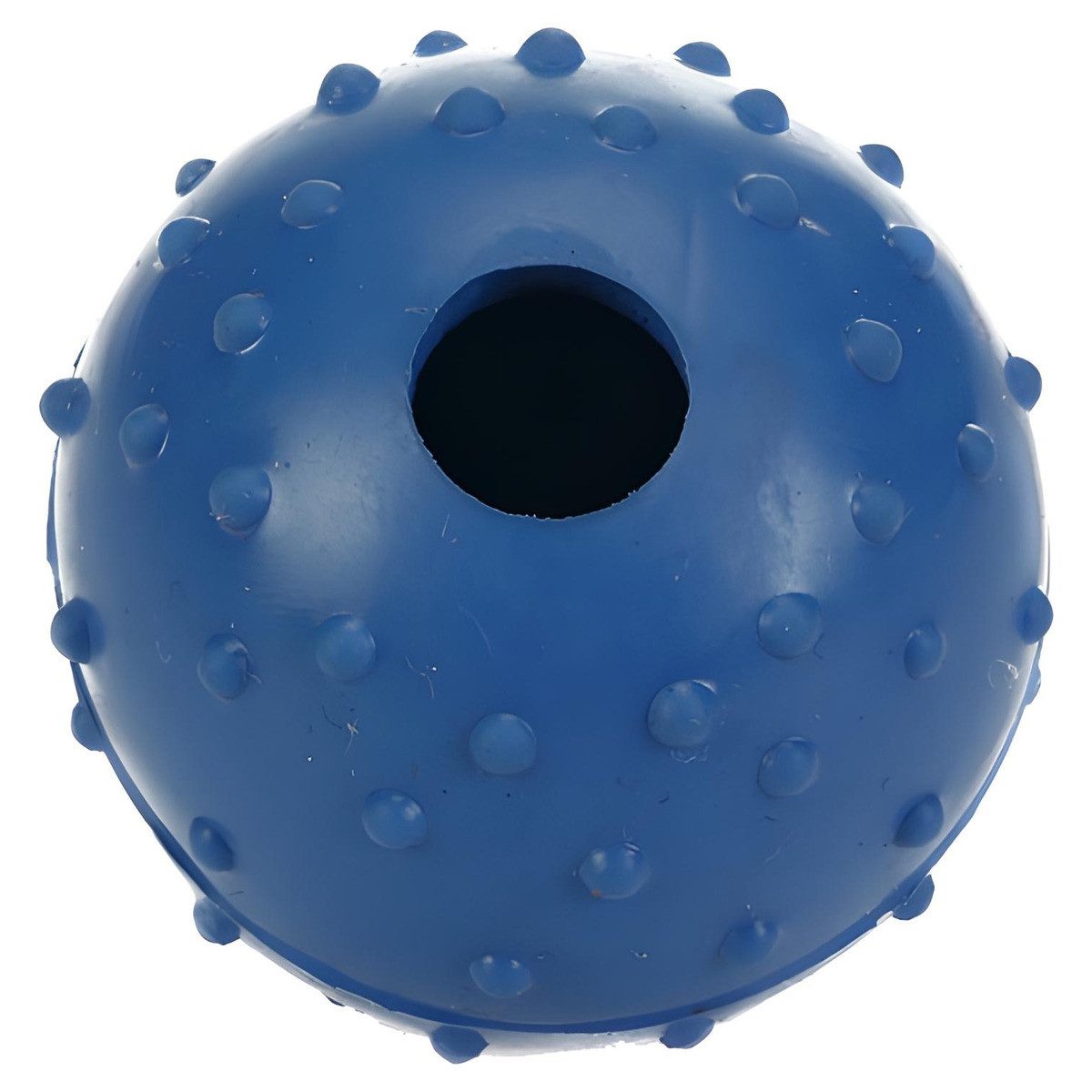 Tierball Hundespielzeug Ball mit Glocke massiv blau