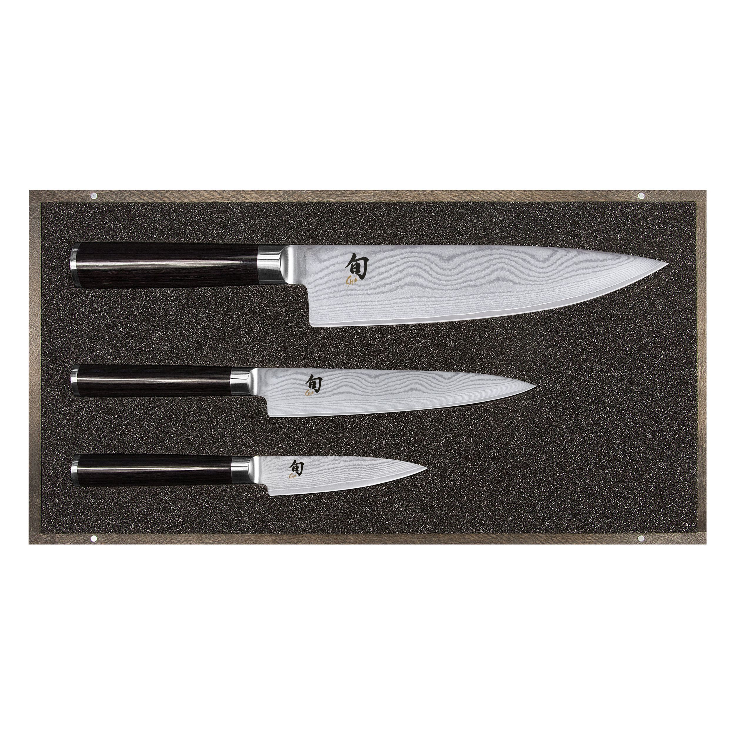 KAI Messer-Set Shun Messerset DMS-300: Officemesser + Allzweckmesser + Kochmesser (Spar-Set, 3-tlg)