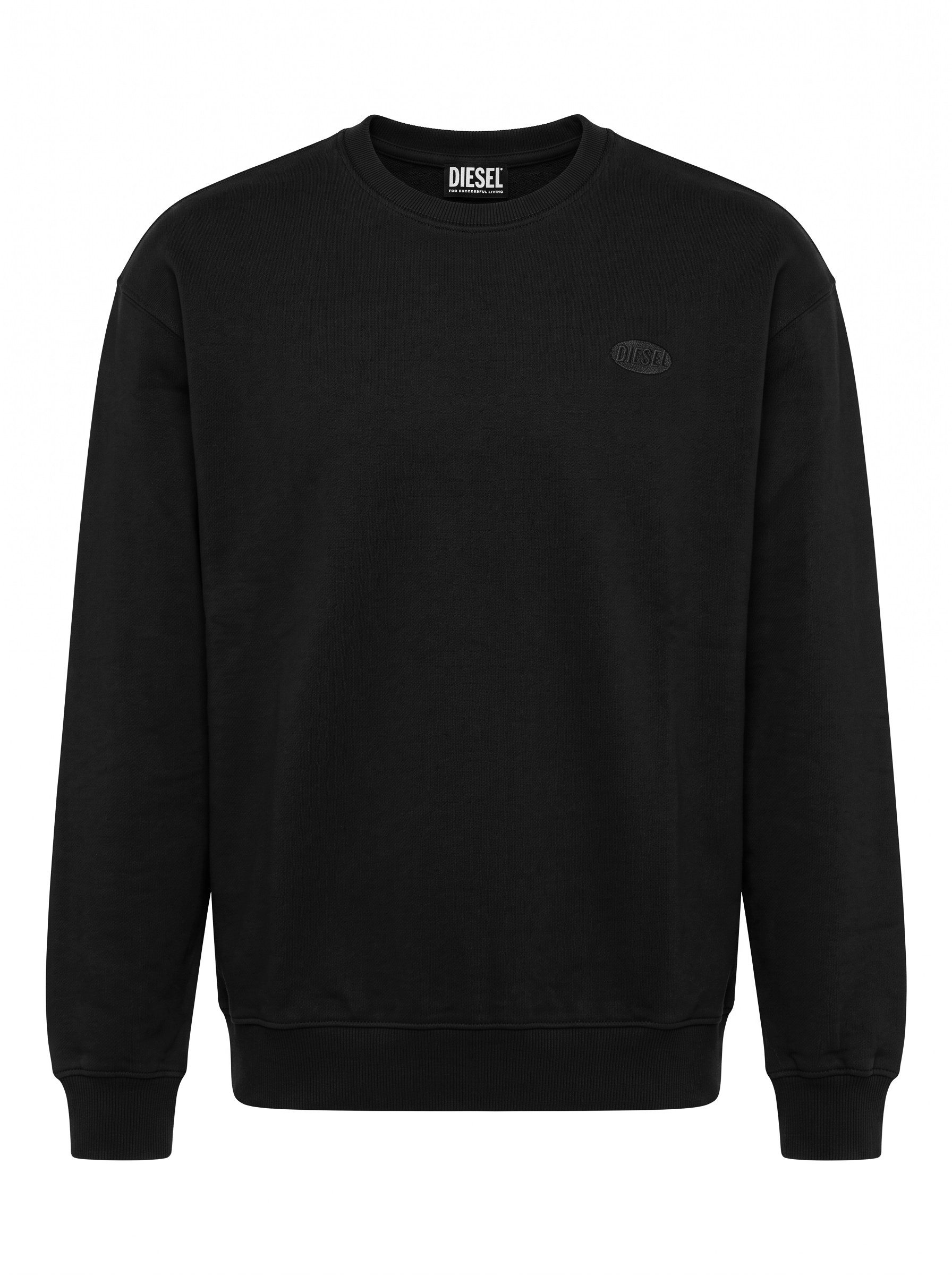 Diesel Sweatshirt Loose Fit Pullover - S-NEW-GINN Supersoft, Logo-Stickerei