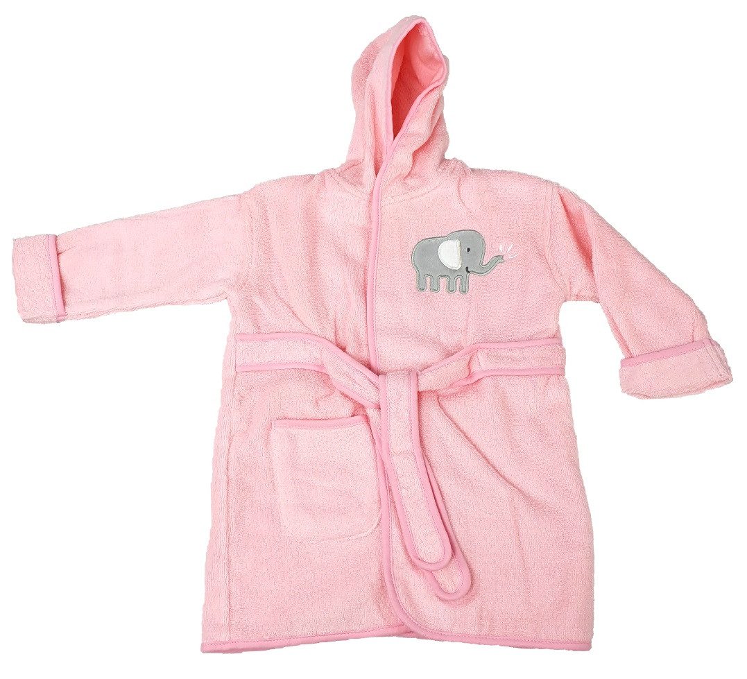 VewoTex Babybademantel Frottée Baby Bademantel » Morgenmantel & Kleinkinder Badetuch, 98, Baumwolle, Kapuze, Gürtel, 100% Baumwolle » mit Kapuze, Tasche und Gürtel