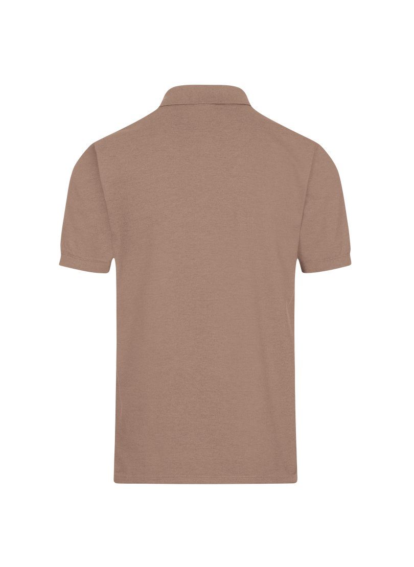 Trigema Poloshirt TRIGEMA Polohemd mit Brusttasche nougat-melange