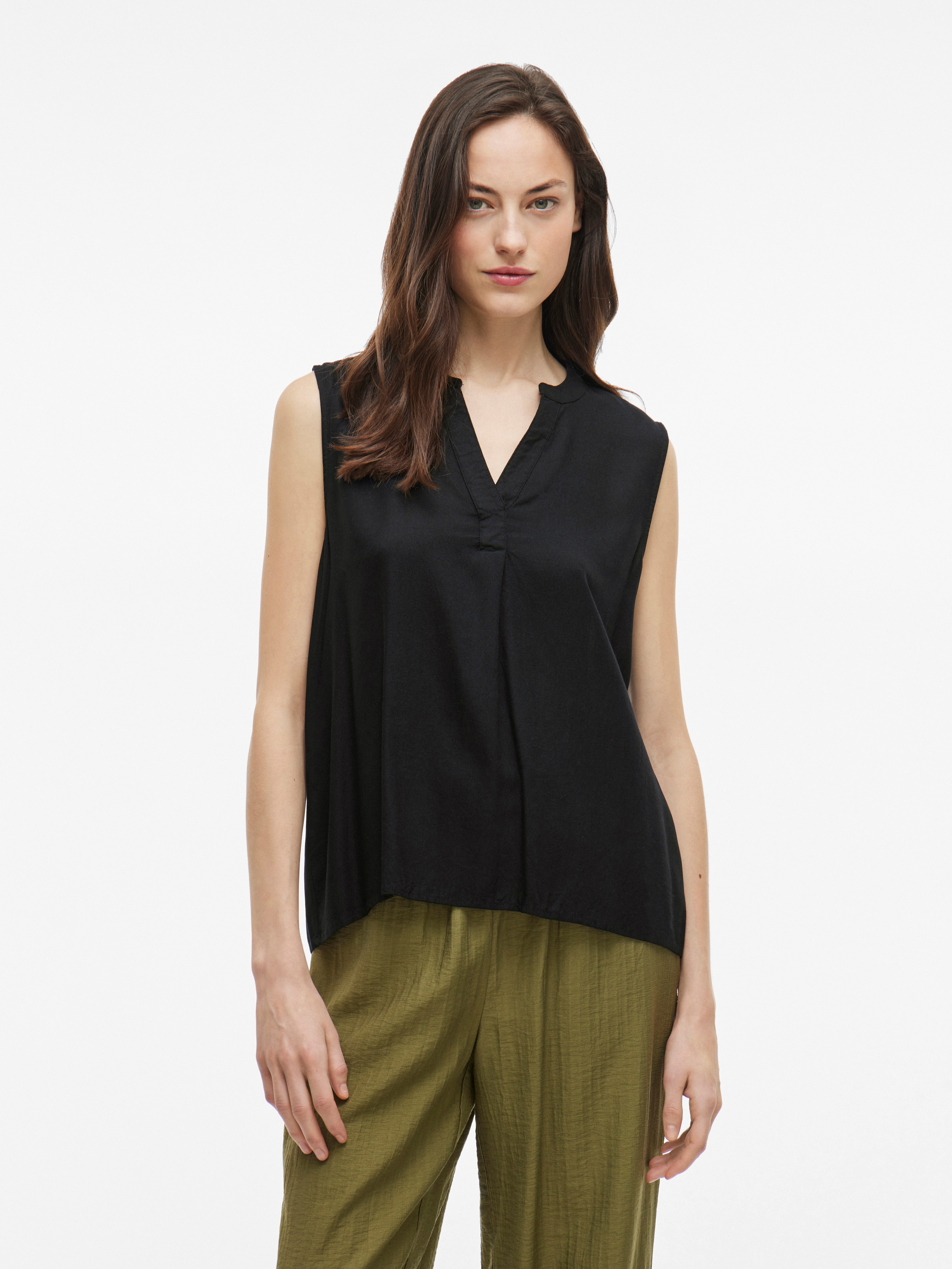 Blusentop VIROSA V-NECK S/L TOP - NOOS