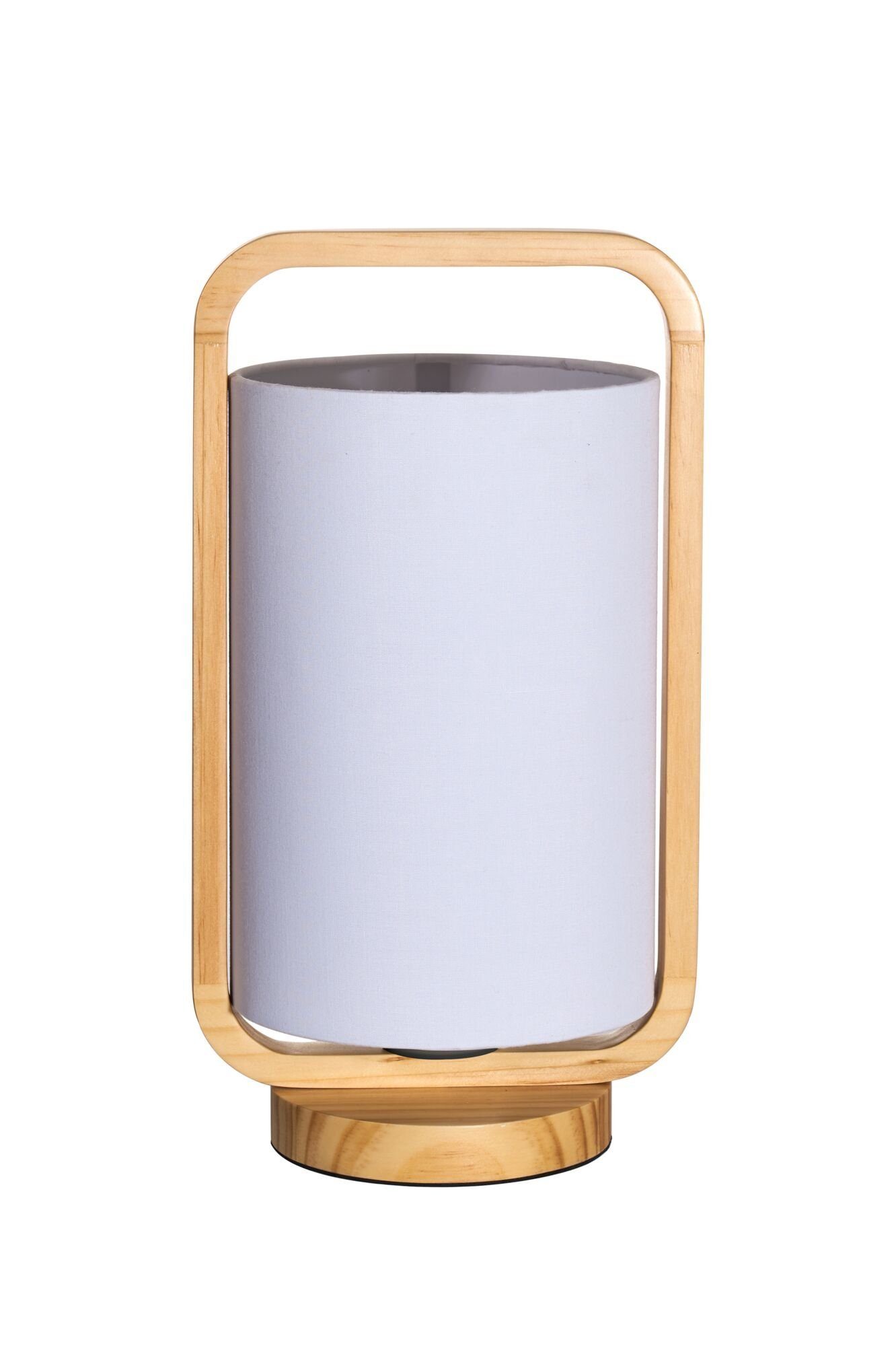 Pauleen Tischleuchte Woody Charm max. 20W Holz / Stoff, ohne Leuchtmittel, E27