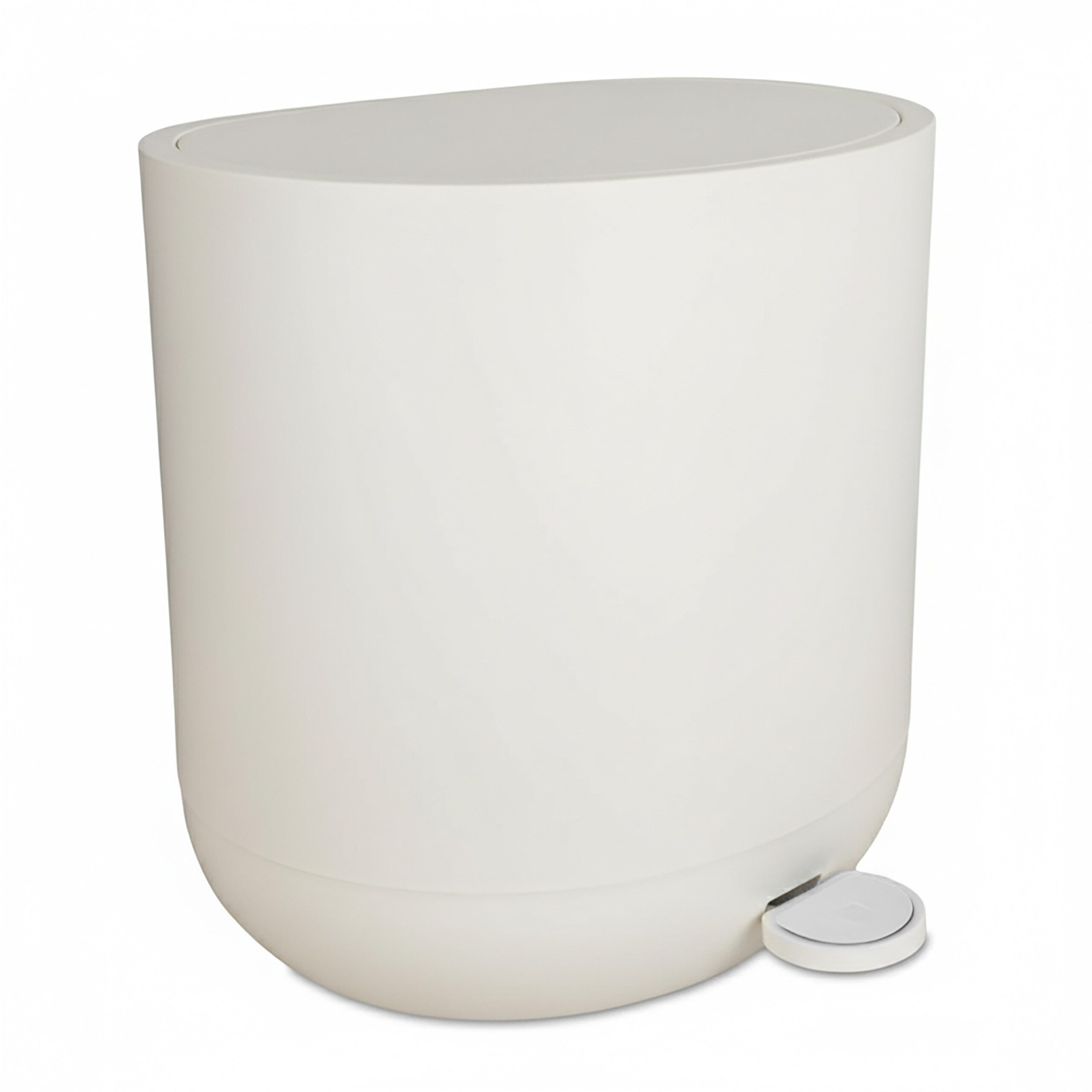 relaxdays Kosmetikeimer Mülleimer mit Softclose 7 l, Beige