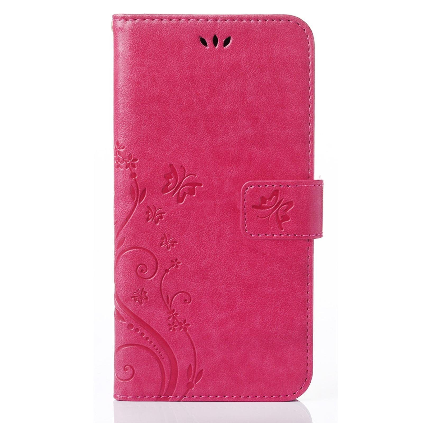 Numerva Handyhülle Bookstyle Flower für Samsung Galaxy J3 / J3 2016, Handy Tasche Schutzhülle Klapphülle Flip Cover mit Blumenmuster