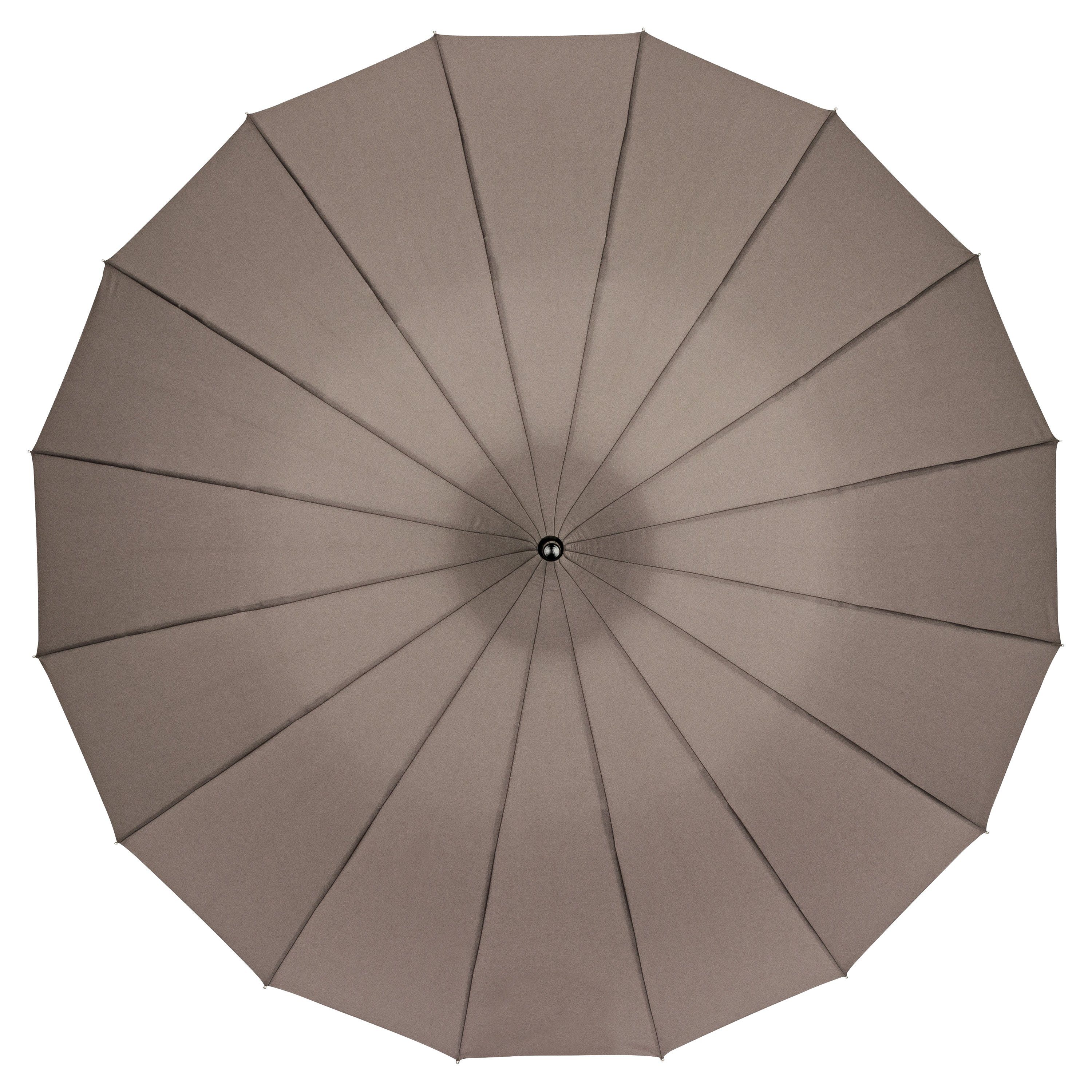 von Lilienfeld Stockregenschirm Regenschirm Sonnenschirm Pagodenform mit Charlotte, 16 Segmenten Pagode grau