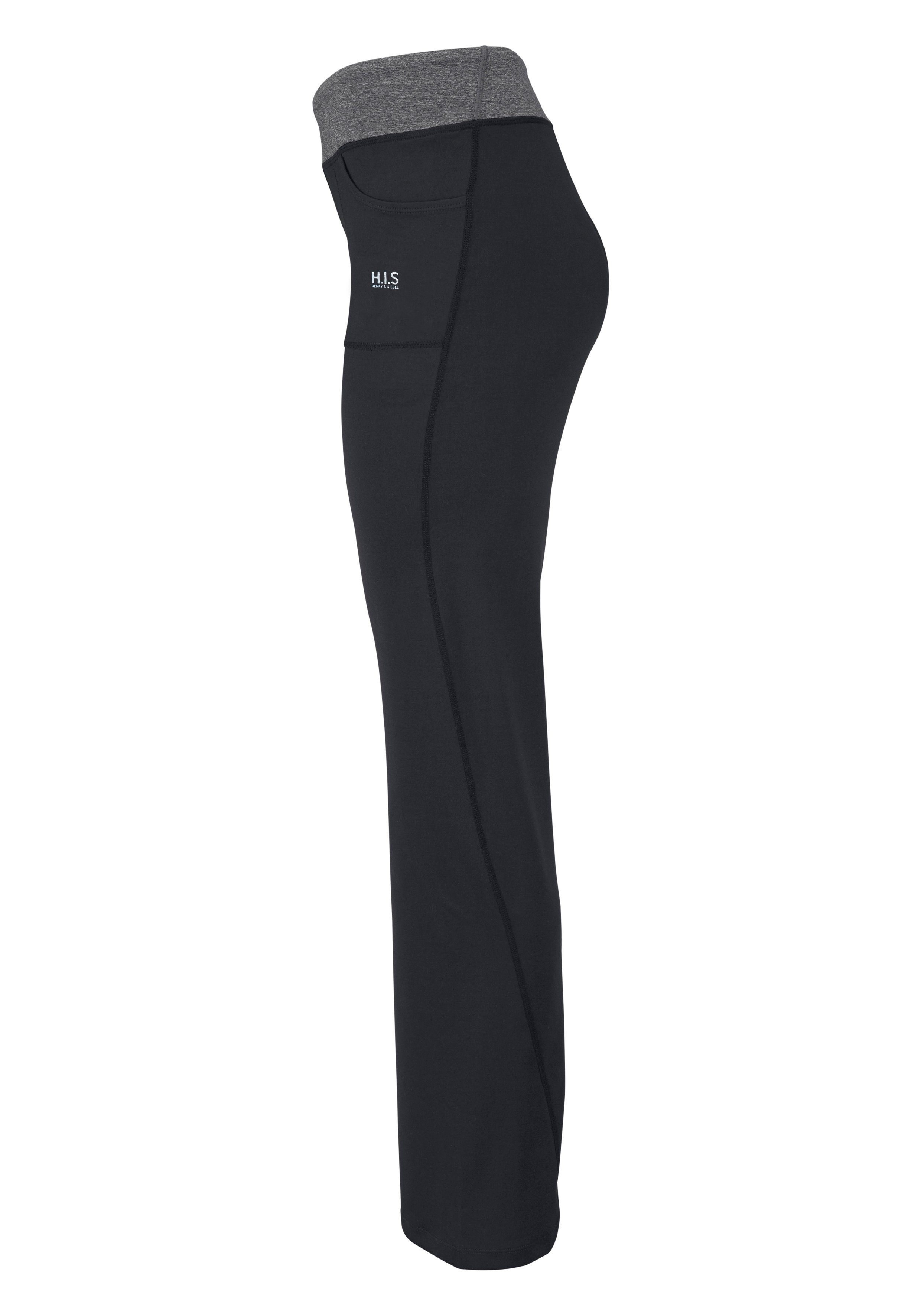 nachhaltigem Bund Jazzpants (Hose mit aus H.I.S aus schwarz K+L Material) recyceltem Material Wickeloptik