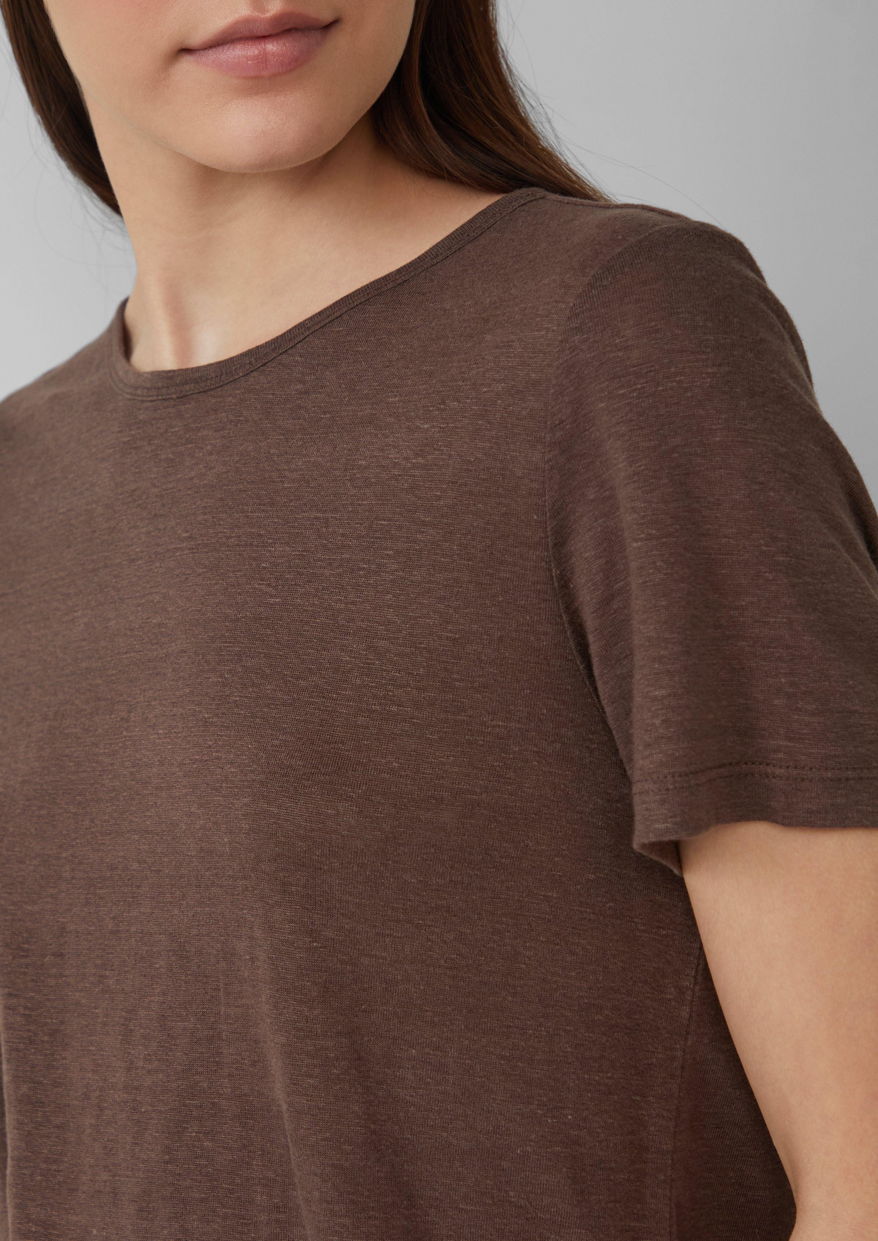 s.Oliver Kurzarmshirt Jersey-T-Shirt aus Leinen günstig online kaufen