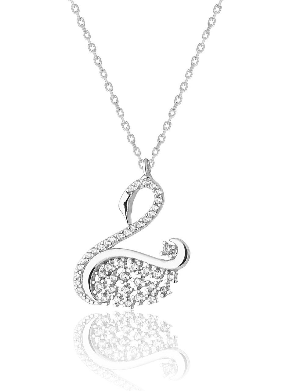 Nisan Kette und Anhänger Set, Damen Halskette mit Schwan-Anhänger – 925er S günstig online kaufen