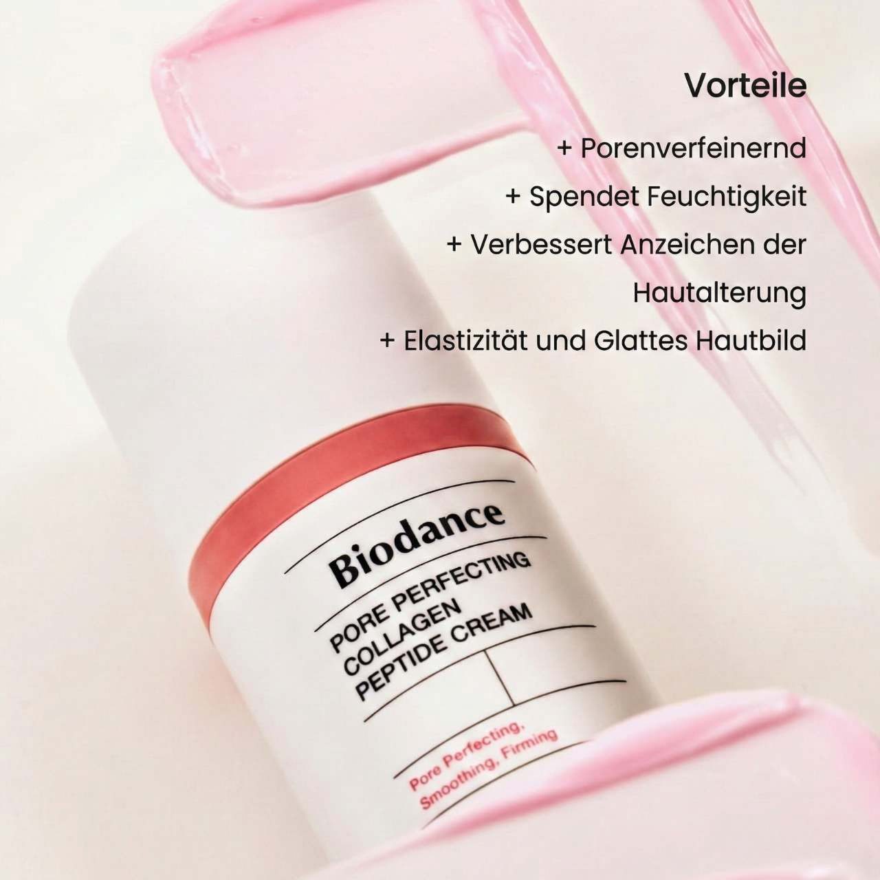 Biodance Tagescreme Pore Perfecting Collagen Peptide Cream 50ml – porenverfeinernde Gesichtscreme mit 10 Peptiden, Hyaluronsäure & 243Da Kollagen –, glättet sichtbar, spendet Feuchtigkeit, für empfindliche Haut geeignet