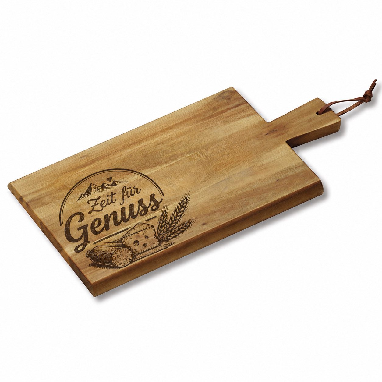 KESPER® Servierbrett Servierbrett perfekt für Brotzeit und Antipasti, Akazie