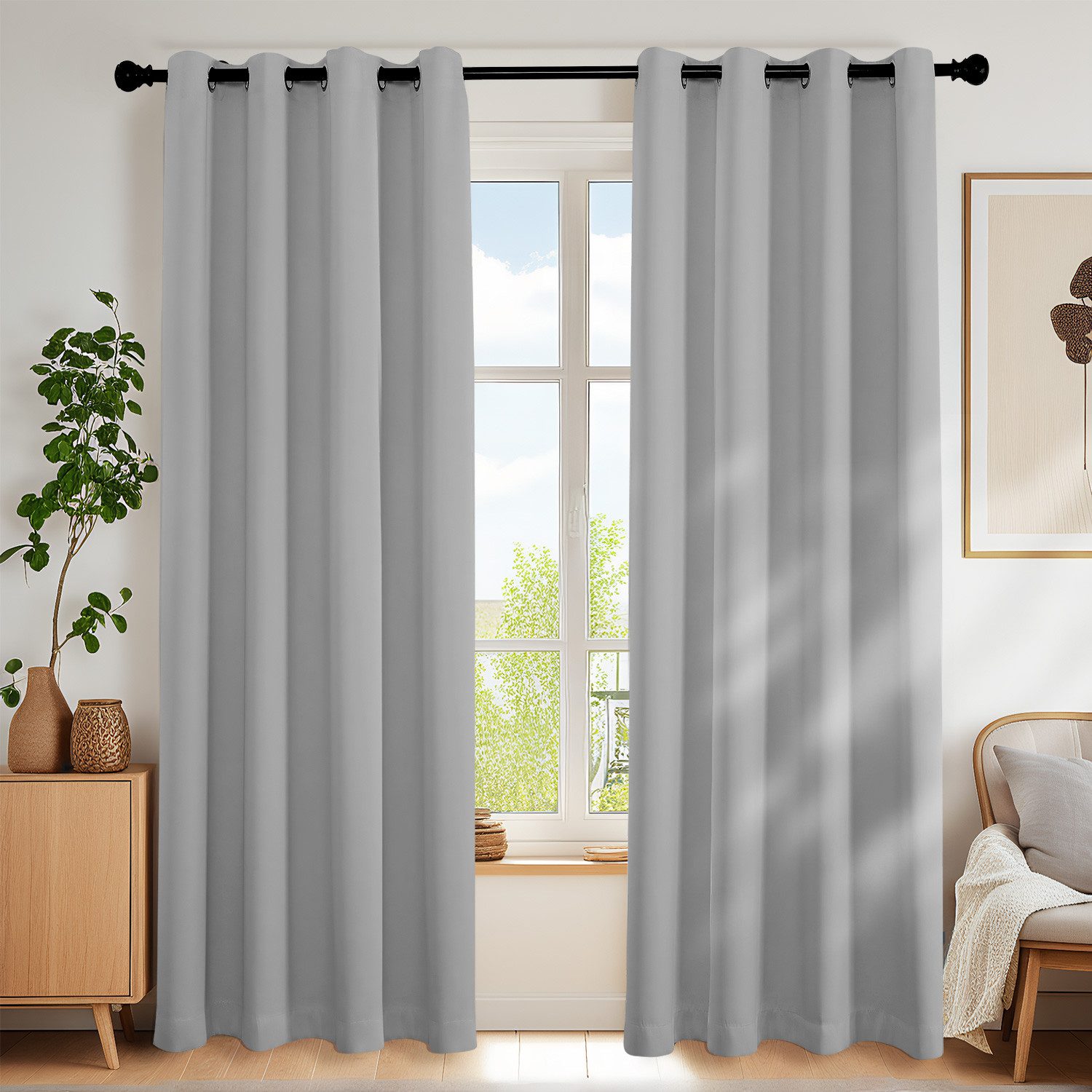 Simloveve Verdunkelungsvorhang 2er-Set Gardinen Blickdichte Thermo Vorhang 260g/m² (2 St), Ösen, blickdicht, Polyester, Kälteschutz Warm Abdunkelnd, einfarbig, verschiedene Größen