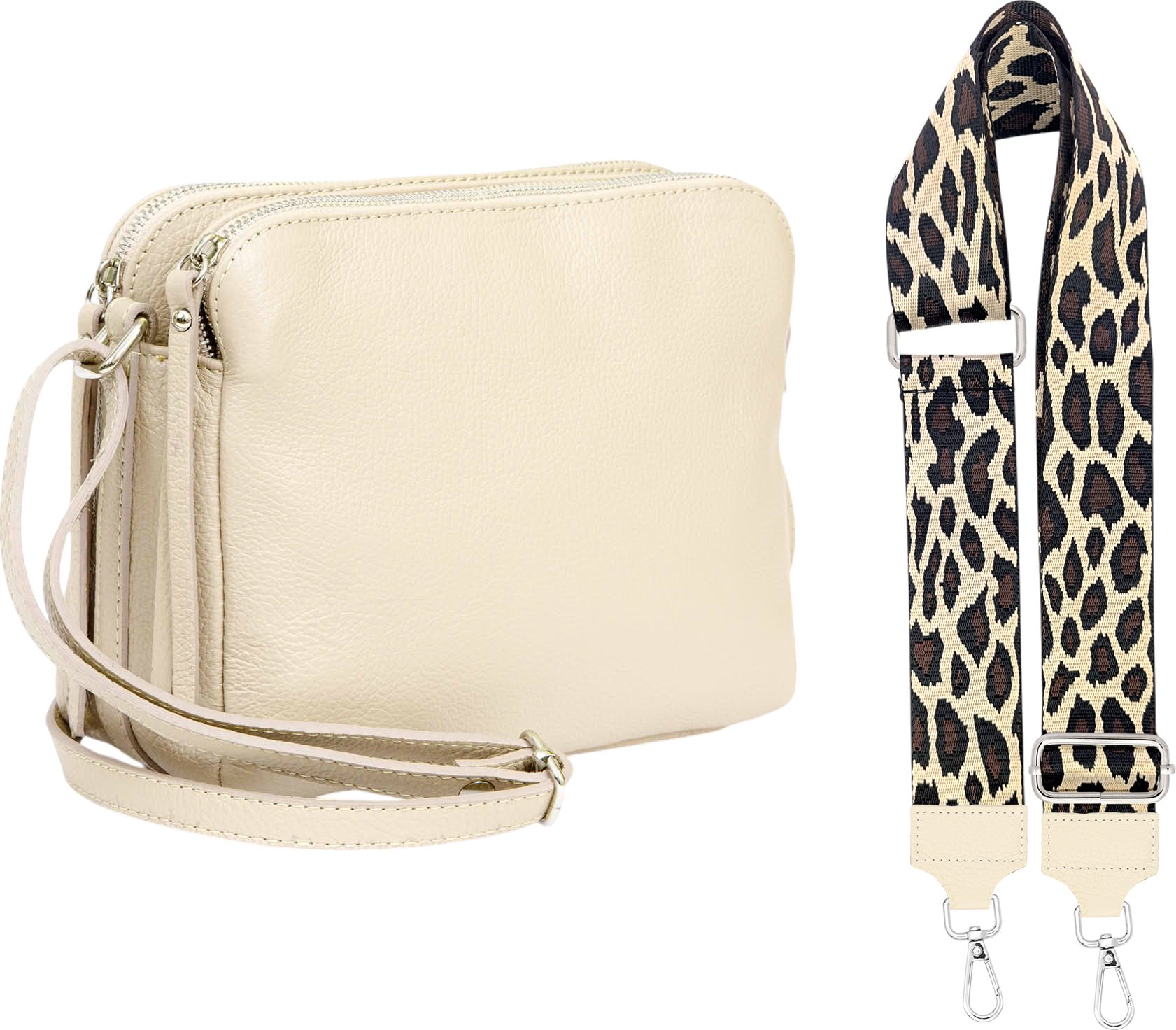 SEVA Schultertasche Umhängetasche mit 3 hauptfächer, günstig online kaufen