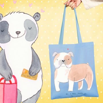 Mr. & Mrs. Panda Tragetasche Englische Bulldogge Lebensretter - Sky Blue - Geschenk, Beuteltasche, (1-tlg), Modisches Design