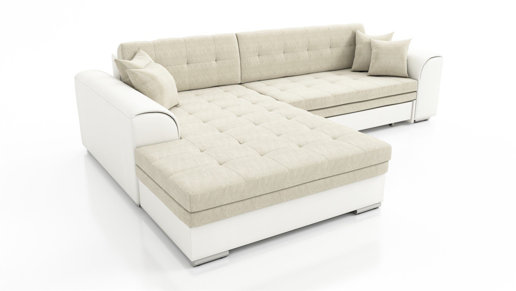 Fun Möbel Ecksofa Couchgarnitur SARRA Kunstleder/Stoff günstig online kaufen