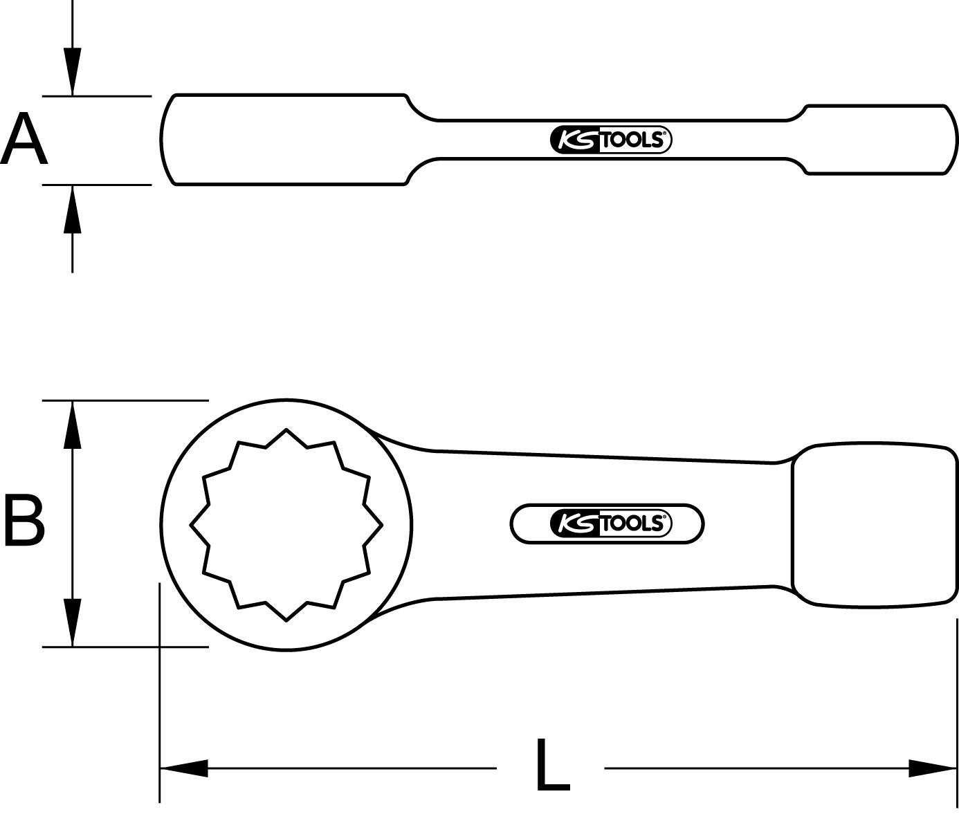 Schlag-Ringschlüssel, 5.3/4" Ringschlüssel Tools KS