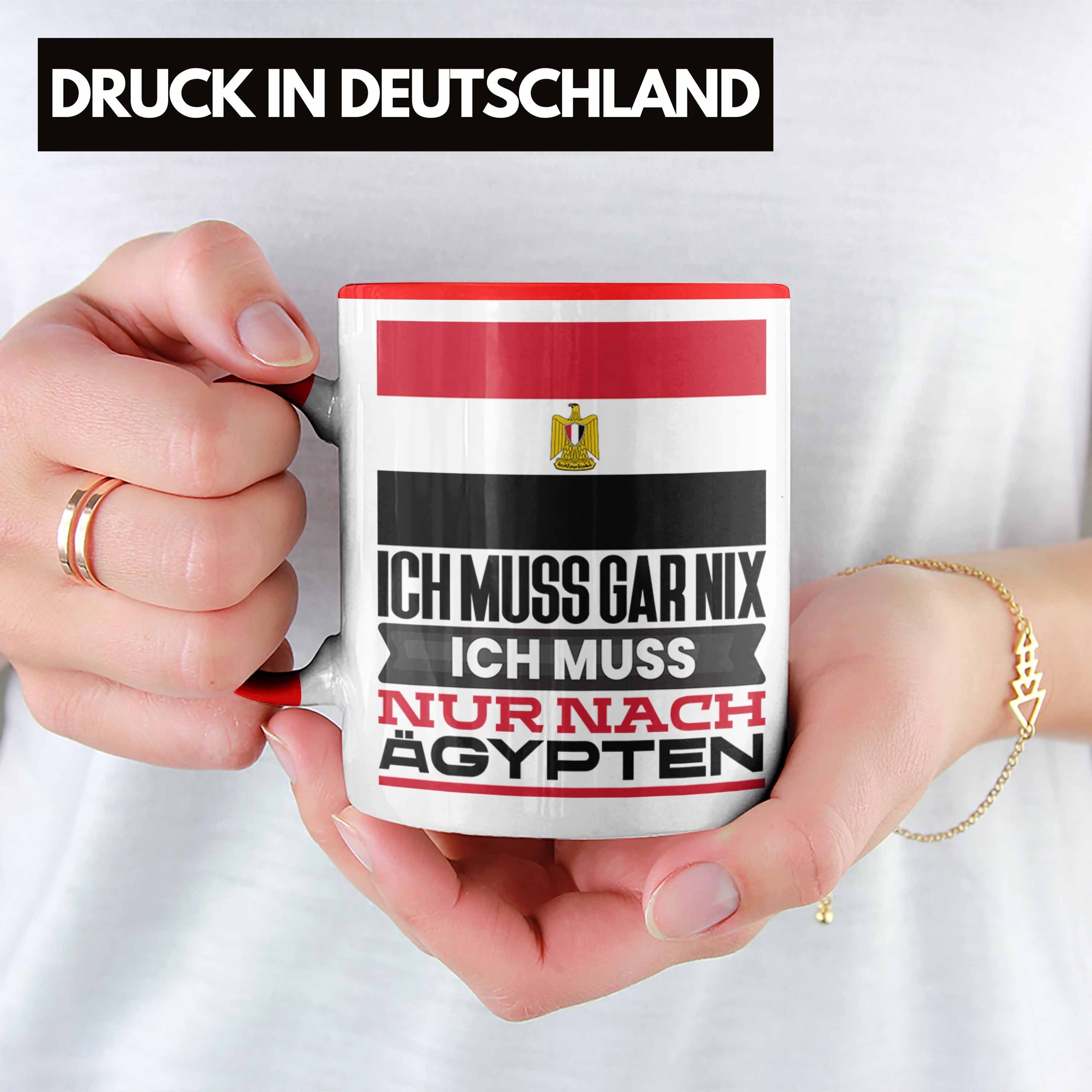 Rot Ich Ägypten Geschenkidee für Tasse Ägypter Geschenk Tasse Trendation Geburtstag Urlaub