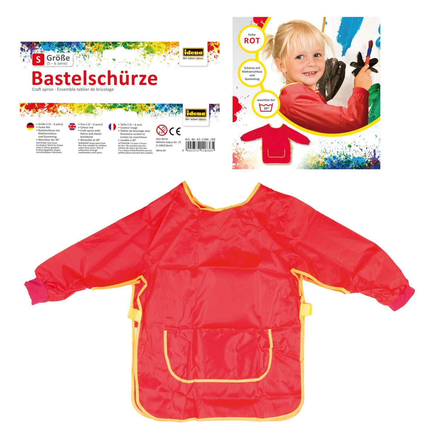 Idena Malschürze Idena 611184 - Bastelschürze für Kinder von 5 bis 6 Jahren günstig online kaufen