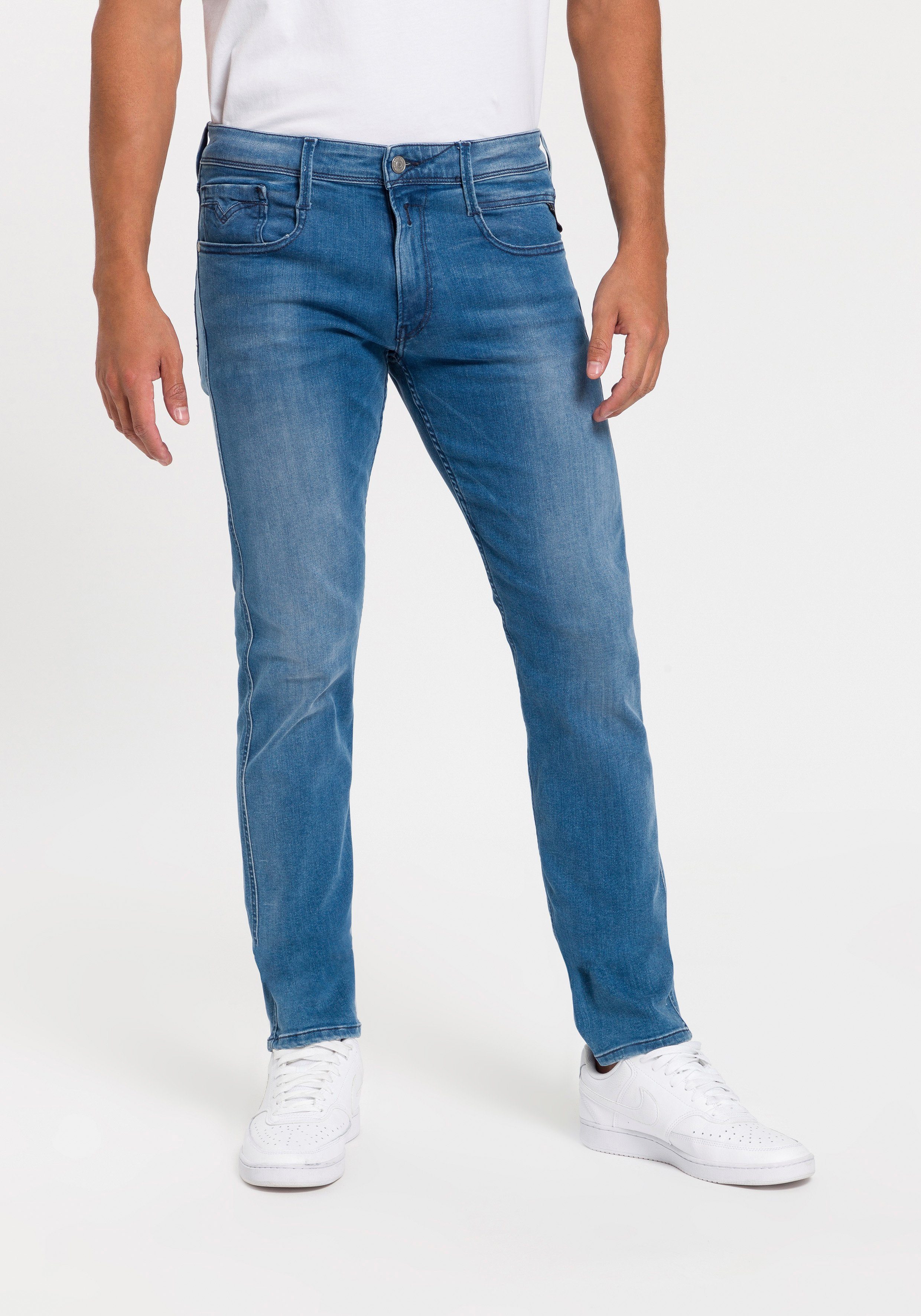 Replay Slim-fit-Jeans ANBASS light-blue
