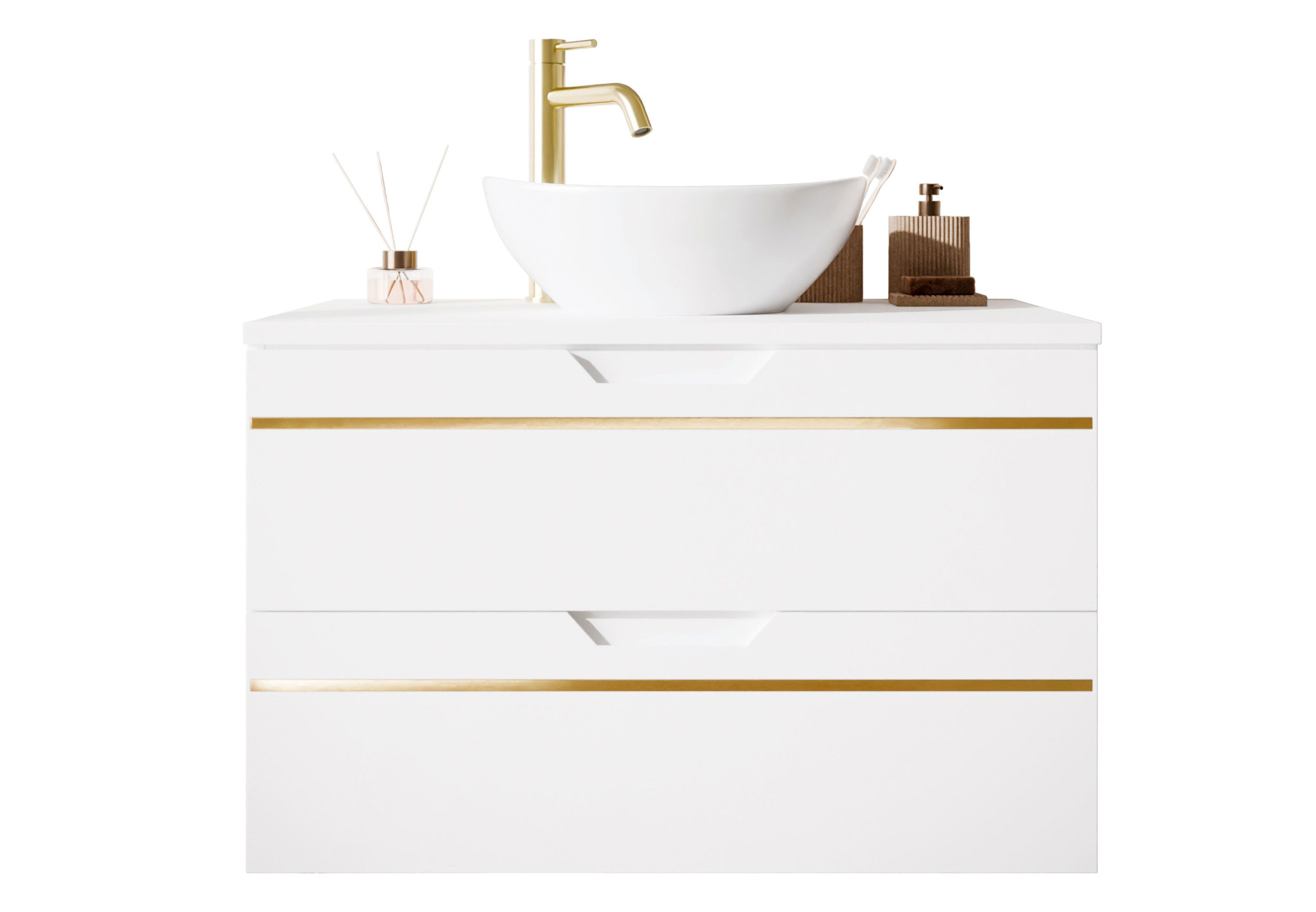 Lookway Badmöbel-Set OPIUM I 60 cm Hängeschrank Weiß matt mit Soft-Close günstig online kaufen