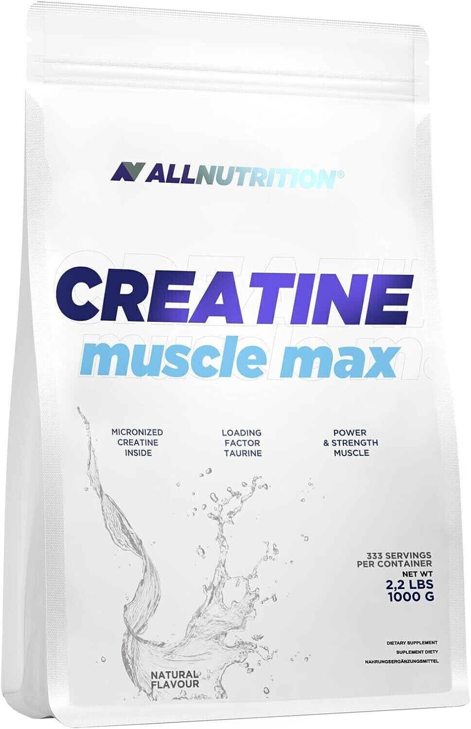 ALL NUTRITION AllNutrition 1 Kg Creatin Monohydrat Pulver Pulver, 1 er 1000 g, Mikronisiertes Kreatin-Monohydrat