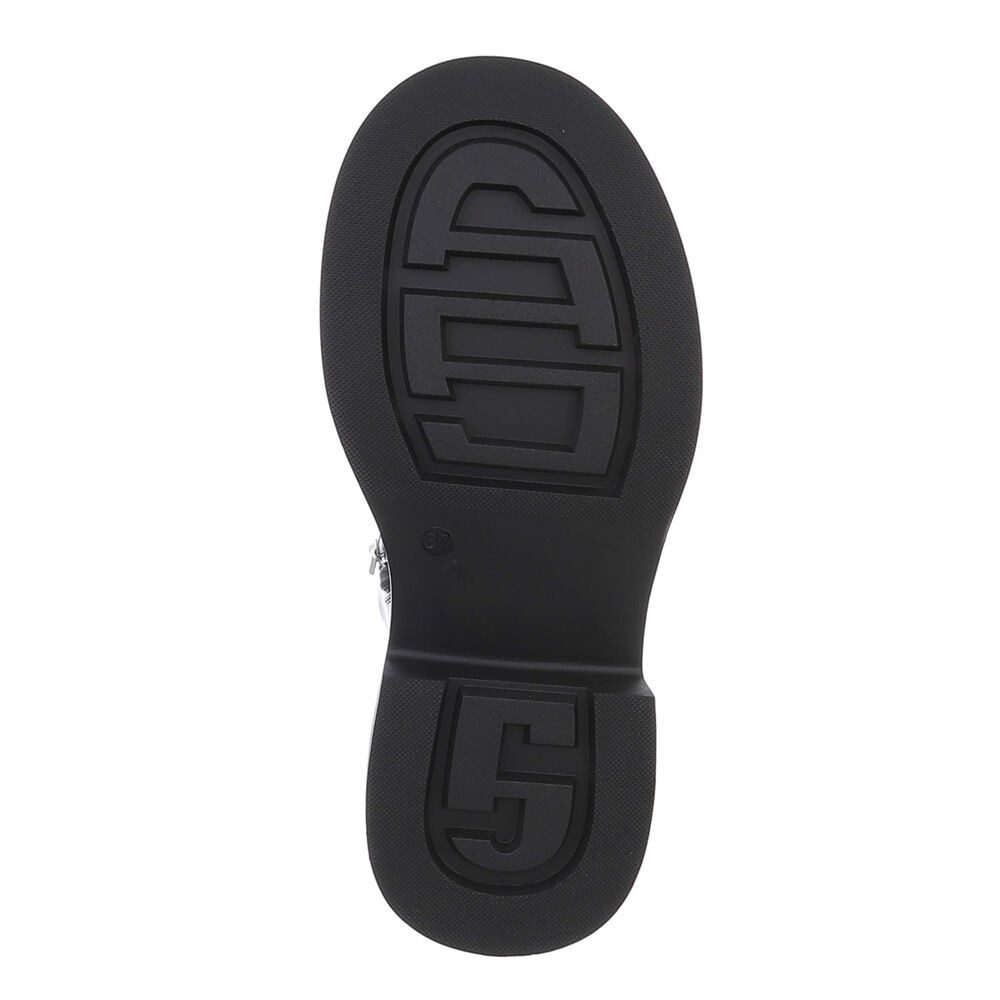 Ital-Design Damen Freizeit Plateaustiefelette (87451919) Blockabsatz Stiefeletten in Schwarz