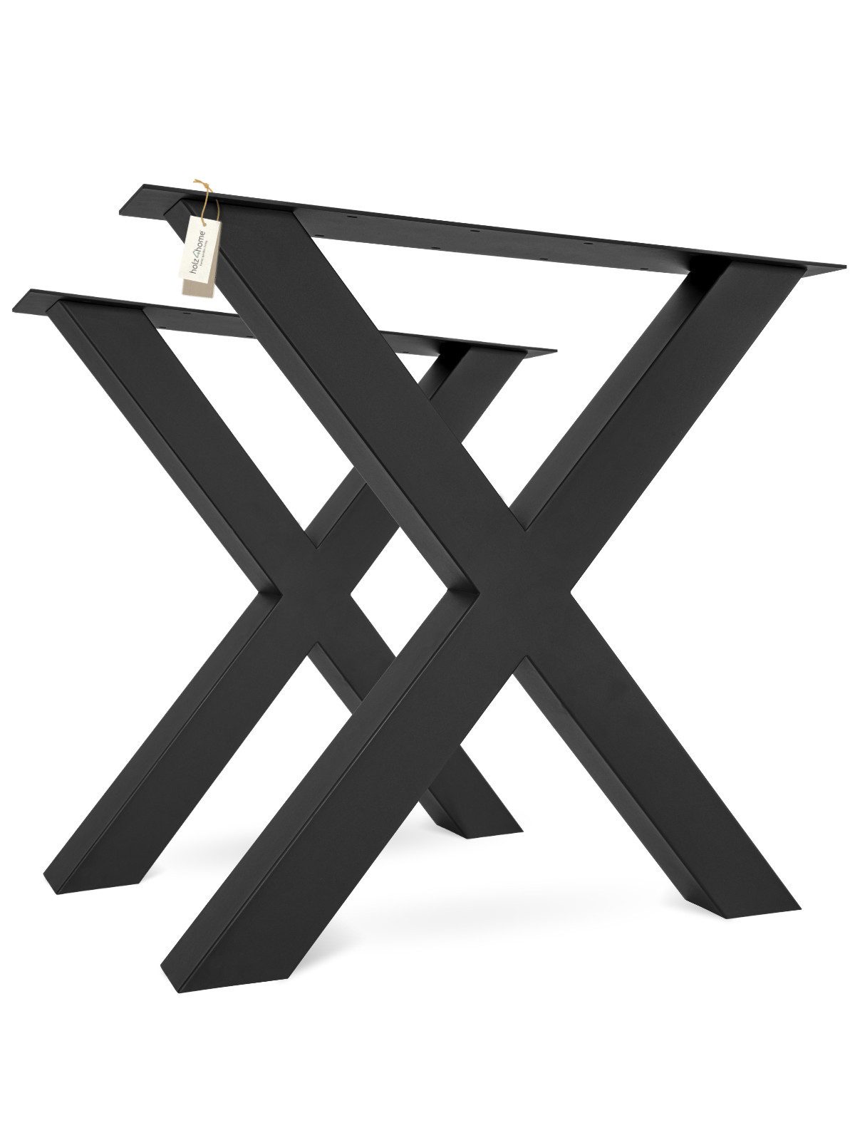 holz4home® Tischgestell Ножки для стола aus Metall I Schwerlast Gestell Schwarz pulverbeschichtet