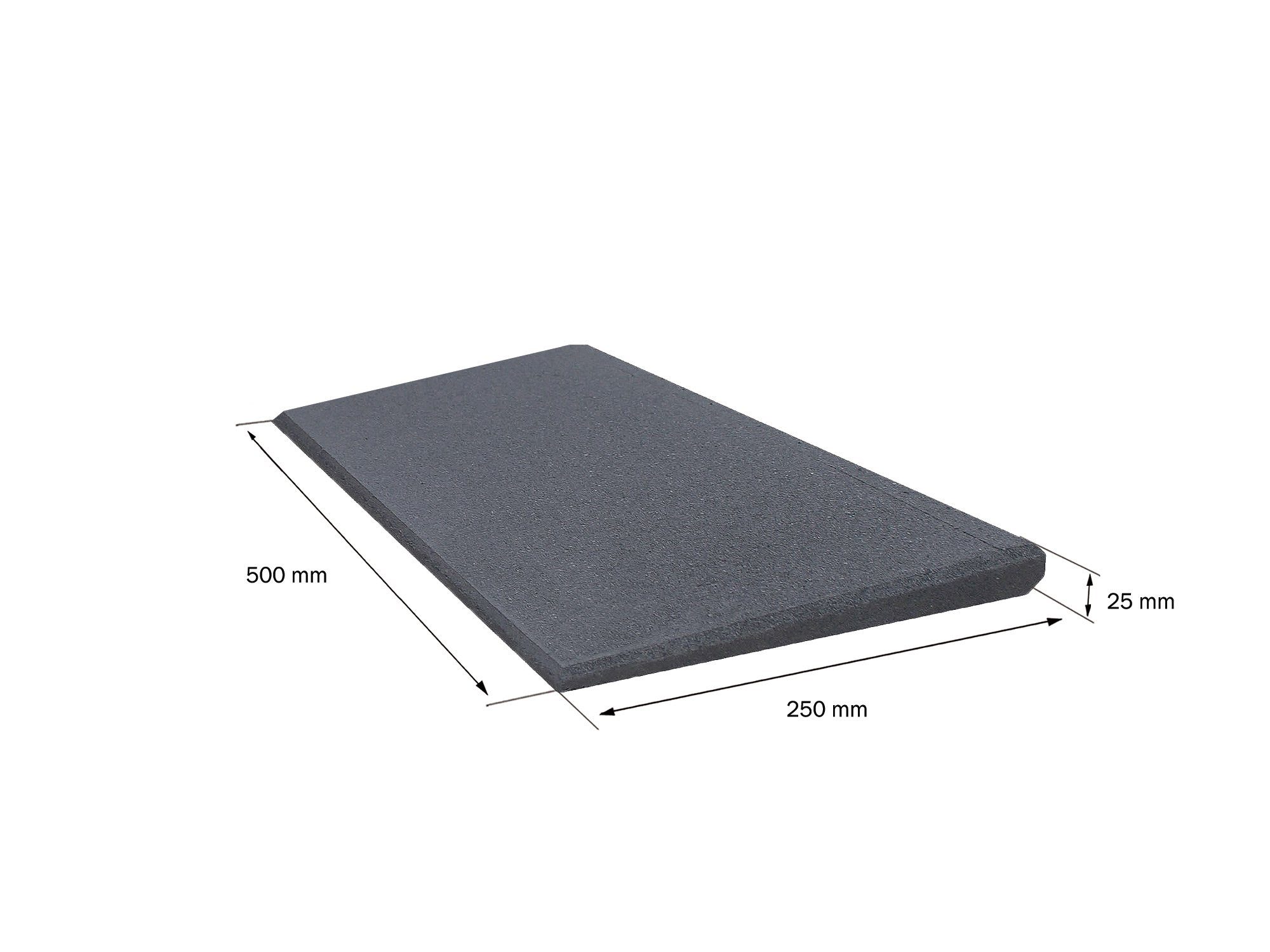 RO-FLEX Auffahrrampe Rampe Pro 25 mm hoch aus Gummigranulat LxBxH 500 x 250 x 25 mm