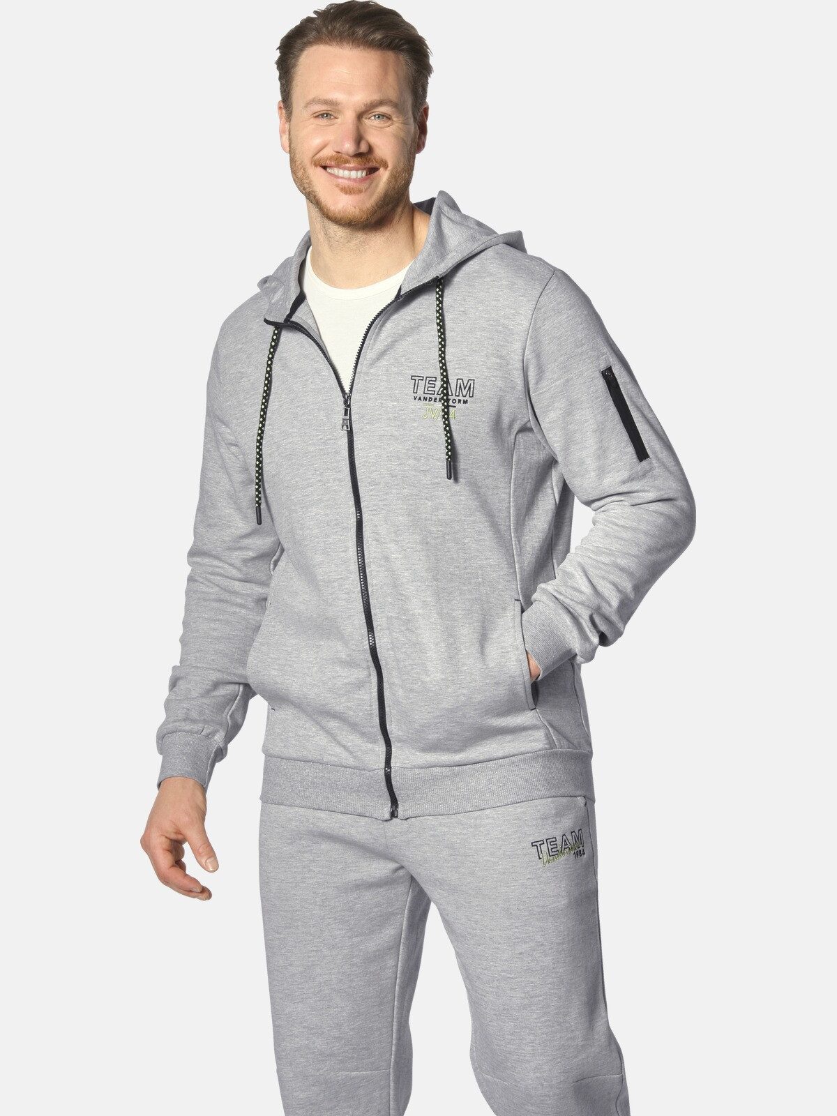 Jan Vanderstorm Kapuzensweatjacke ODGRIM miit elastischem günstig online kaufen