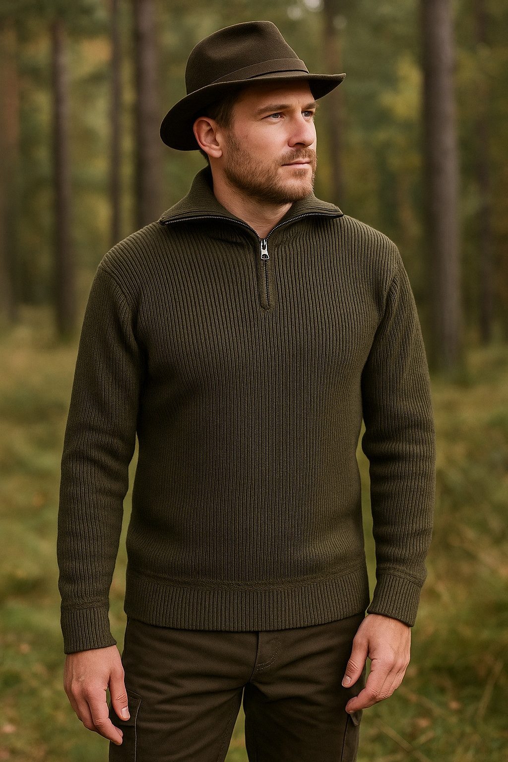 CDM Troyer Jagdpullover Troyerform Strickpullover Ansitzpullover günstig online kaufen