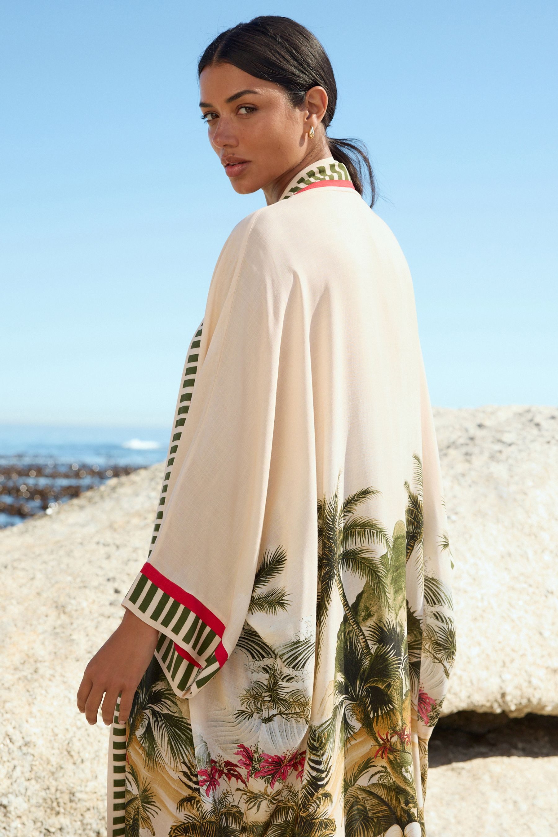 Next Kimono Lange Kimono-Jacke, Viskose (LENZING™ günstig online kaufen