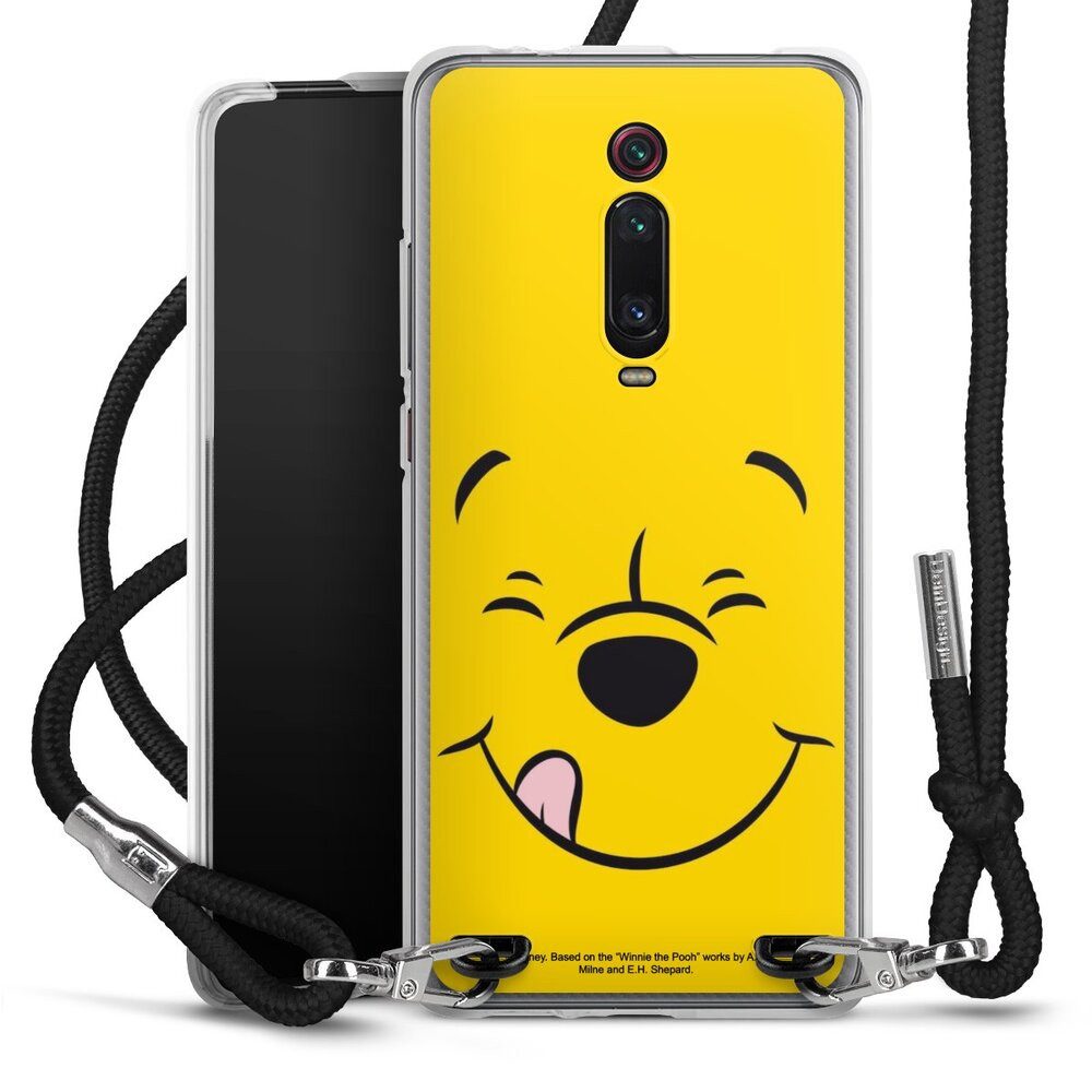 DeinDesign Handyhülle Winnie Puuh Offizielles Lizenzprodukt Disney Puuh Closeup, Xiaomi Mi 9T Handykette Hülle mit Band Case zum Umhängen