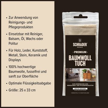 Schrader Metall Politur + Baumwolltuch - 2x250ml - Politur, zum Polieren unlackierter und glänzender Metalle - Made in Germany