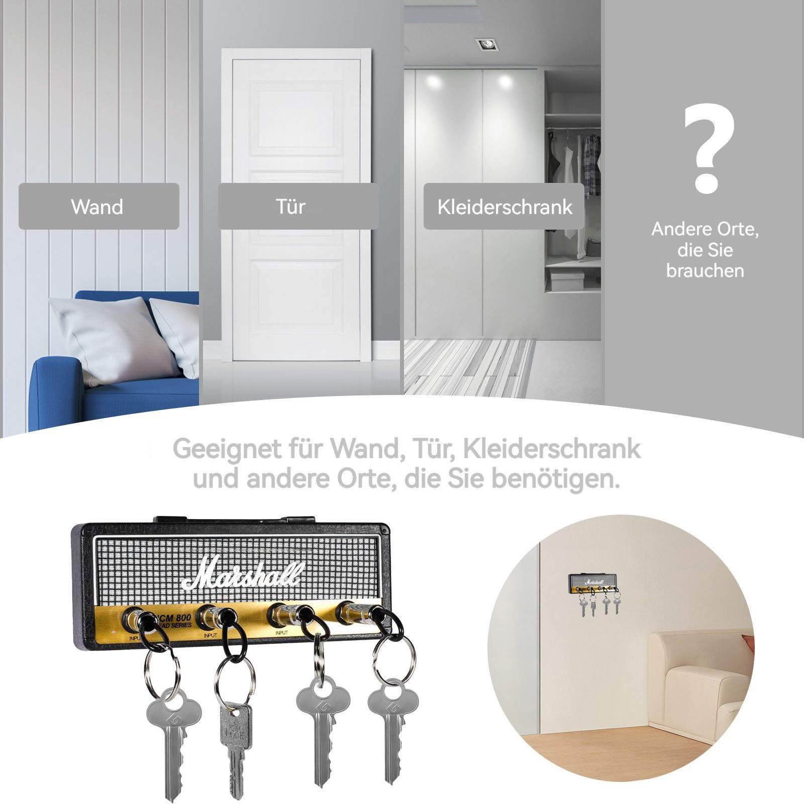 BlingBin Schlüsselbrett Schlüsselhalter Wandmontage JCM800 Gitarre günstig online kaufen