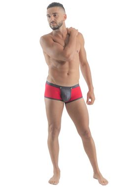 Geronimo Boxershorts Erotic Push or Zipp Boxer mit Druckknöpfen Red S (Mini-Boxer, 1-St) erotisch