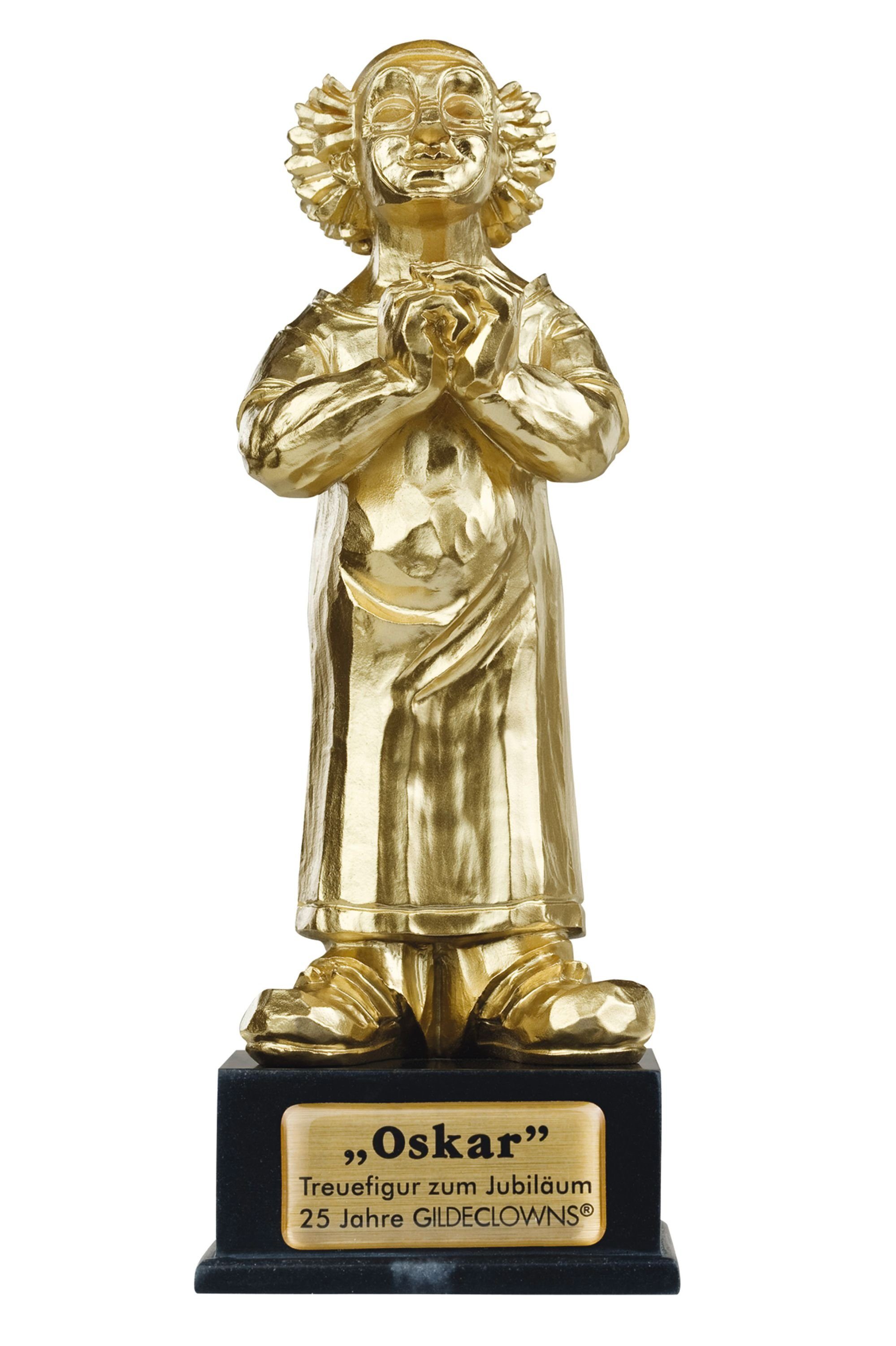 GILDE Sammelfigur Gildeclowns Figur Oskar - goldfarben - H. 17,5cm (1 Stück)