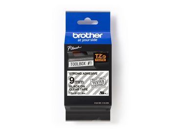 Brother Beschriftungsband Tape TZES121/ transp/bk / 8m/9mm/PT 1000