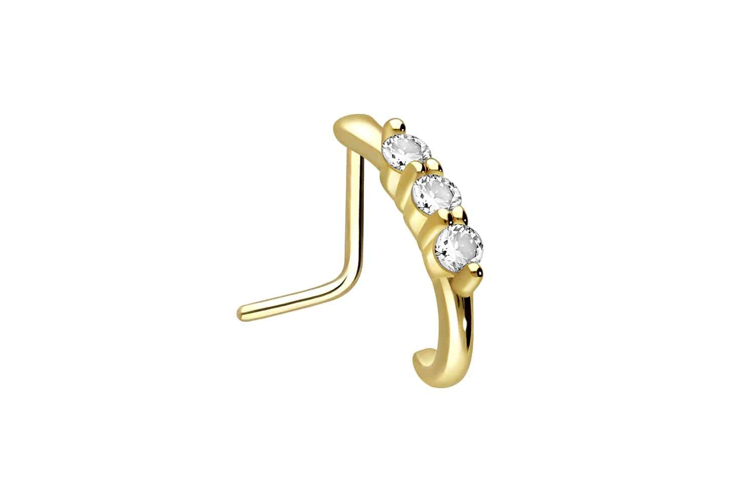 PIERCINGLINE Nasenpiercing 18 Karat Gold Nasenstecker günstig online kaufen