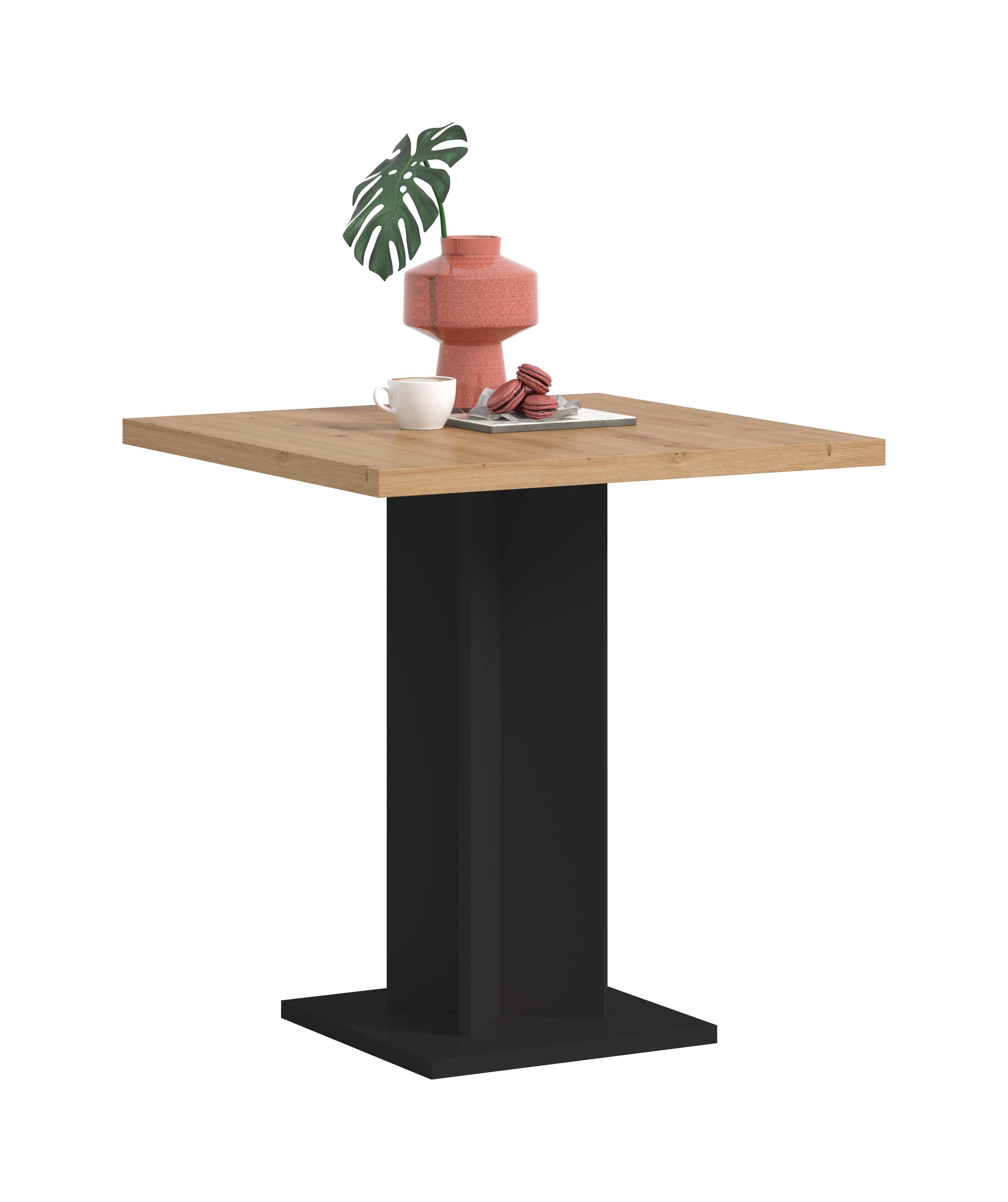 furnling Esstisch Gusto, stabiles Winkelgestell, ummantelte Tischkante, quadratisch, Höhe 76 cm