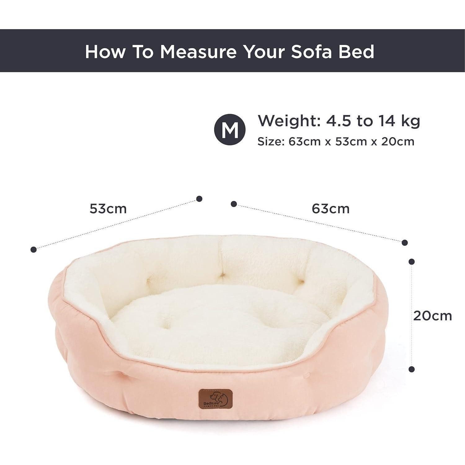 LuxusKollektion Katzenliege Katzenbett waschbar Innenkissen Schlafplatz Rosa L 63 x B 53 x H 20 cm