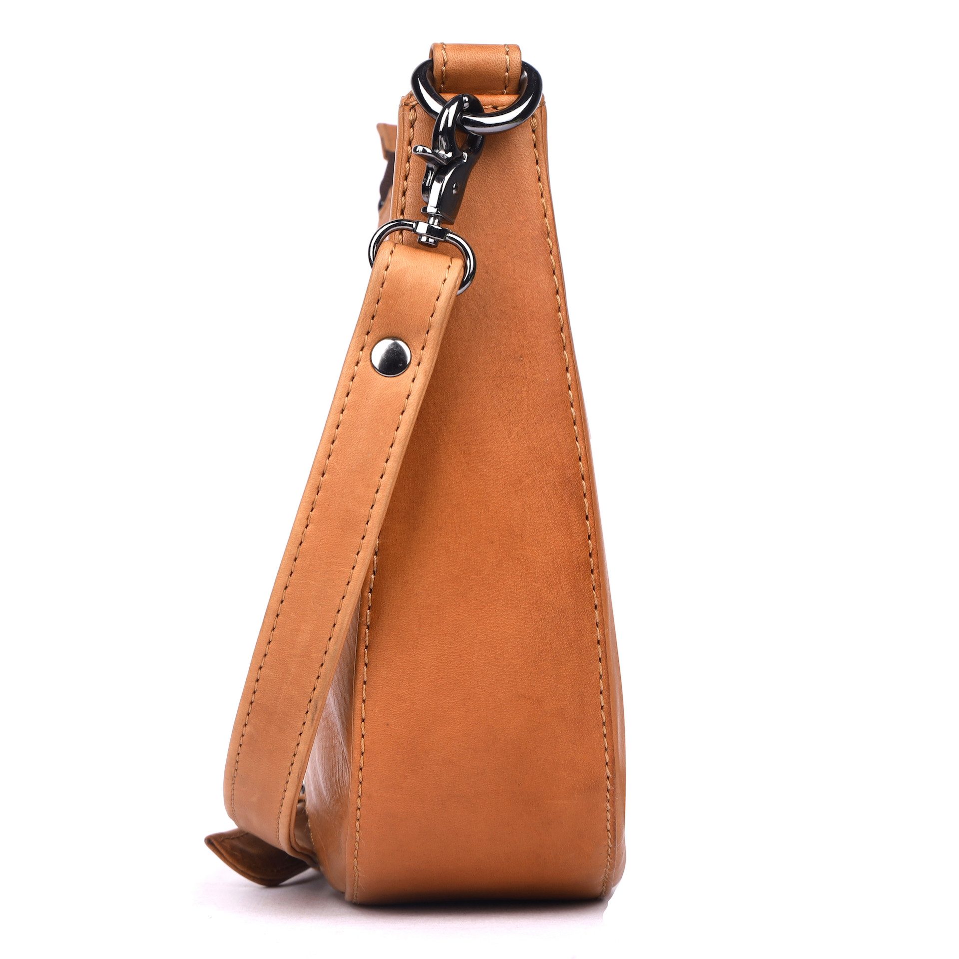Benthill Handtasche Damen Echt Leder Schultertasche Klein Vintage Hobo Bag Beutel, Reißverschlussfach – Bild 5 von 5