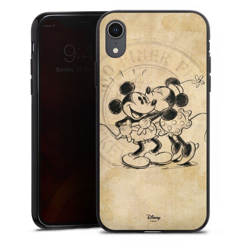 DeinDesign Handyhülle Mickey Mouse Minnie Mouse Vintage Minnie&Mickey, Apple iPhone Xr Silikon Hülle Bumper Case Handy Schutzhülle