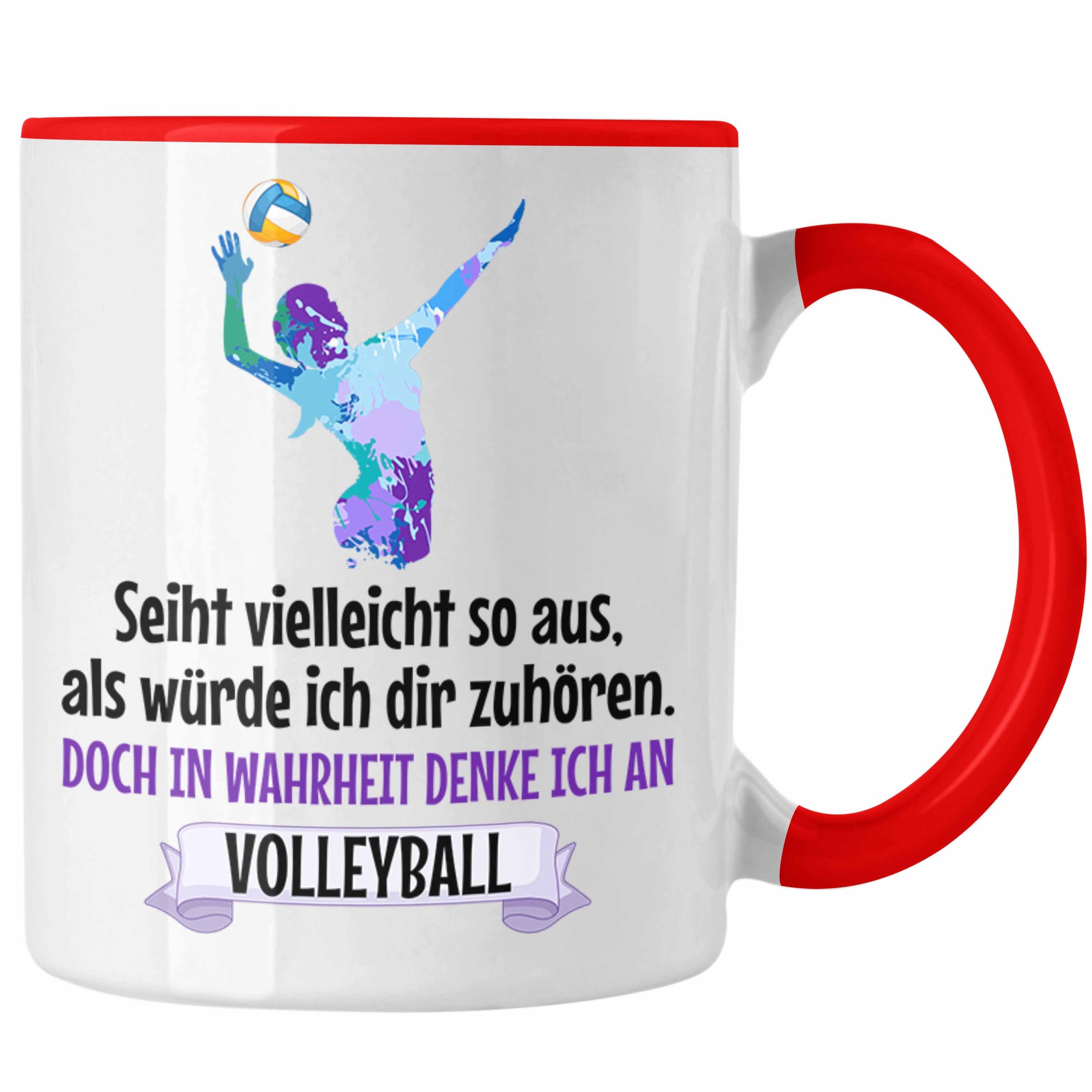 Geschenk Volleyball Tasse Coach - Mädchen Kaffee Herren Trendation Rot Tasse Zubehör Volleyball-Spieler Trendation Spielerin