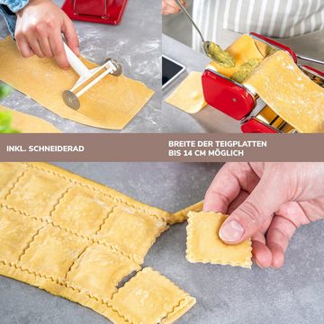 bremermann Nudelmaschine Nudelmaschine für Spaghetti, Pasta, Ravioli und Lasagne (7 Stufen)