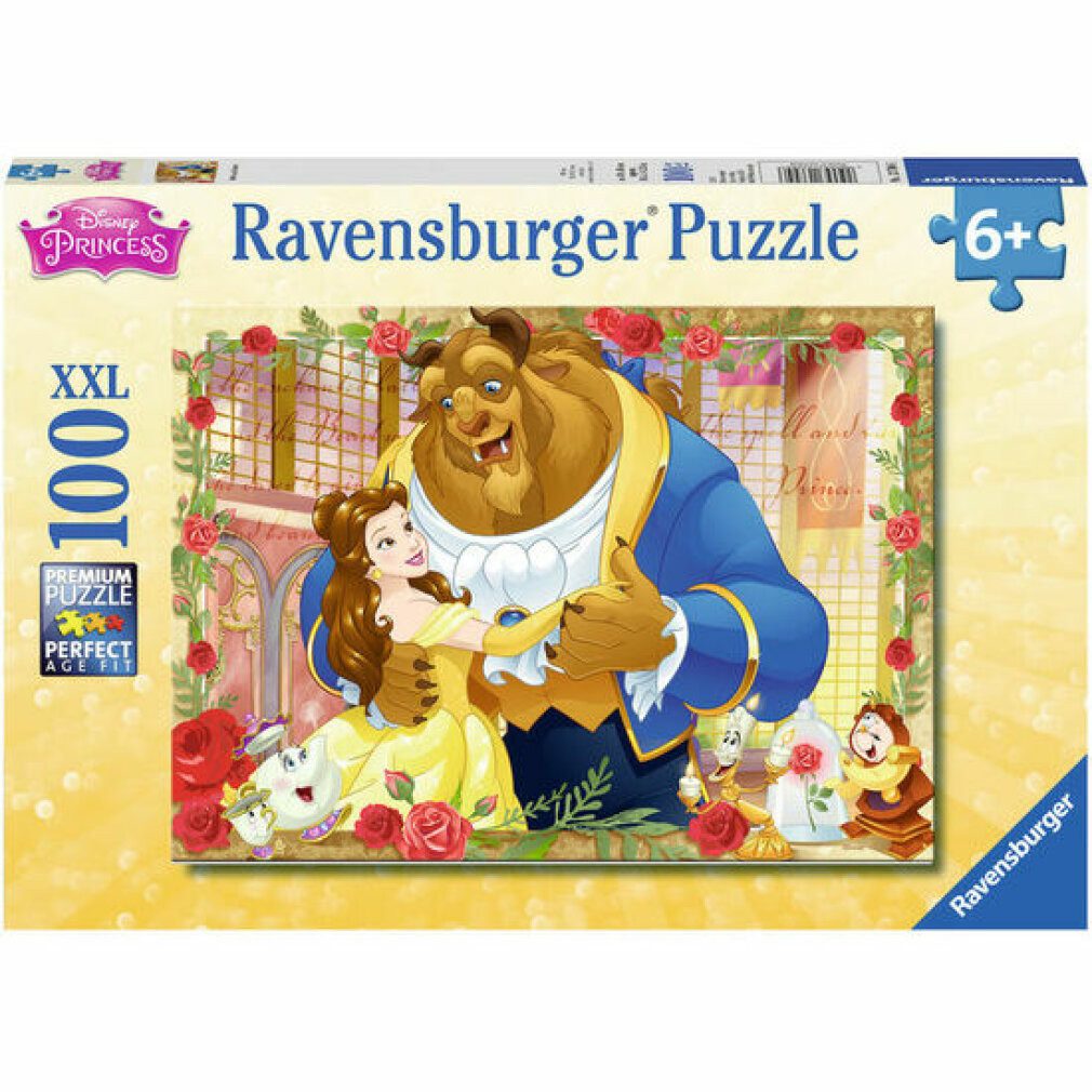 Ravensburger Puzzle Disney Die Schöne und das Biest Puzzle XXL 100Stück, Puzzleteile