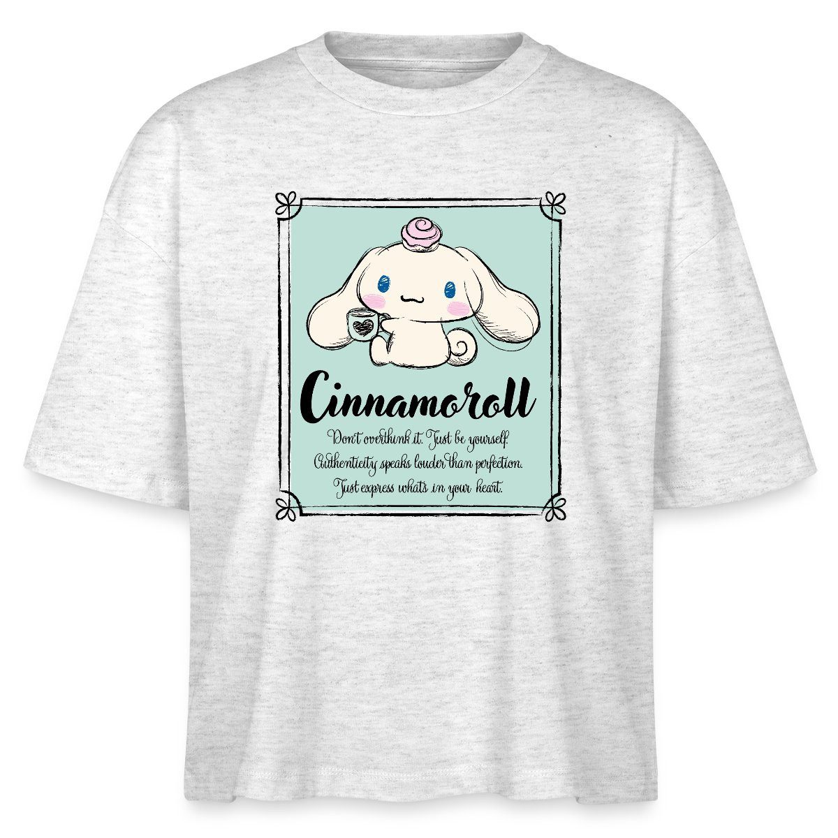 T-Shirt Cinnamoroll Just Be Yourself Boxy Shirt Damen